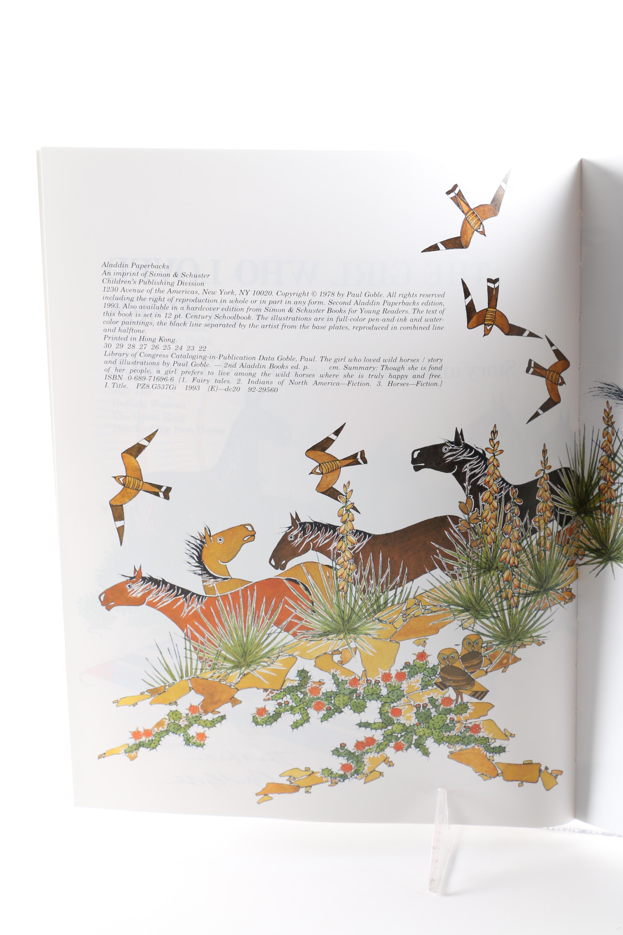 1993 Signed Paul Goble "The Girl Who Loved Wild Horses"