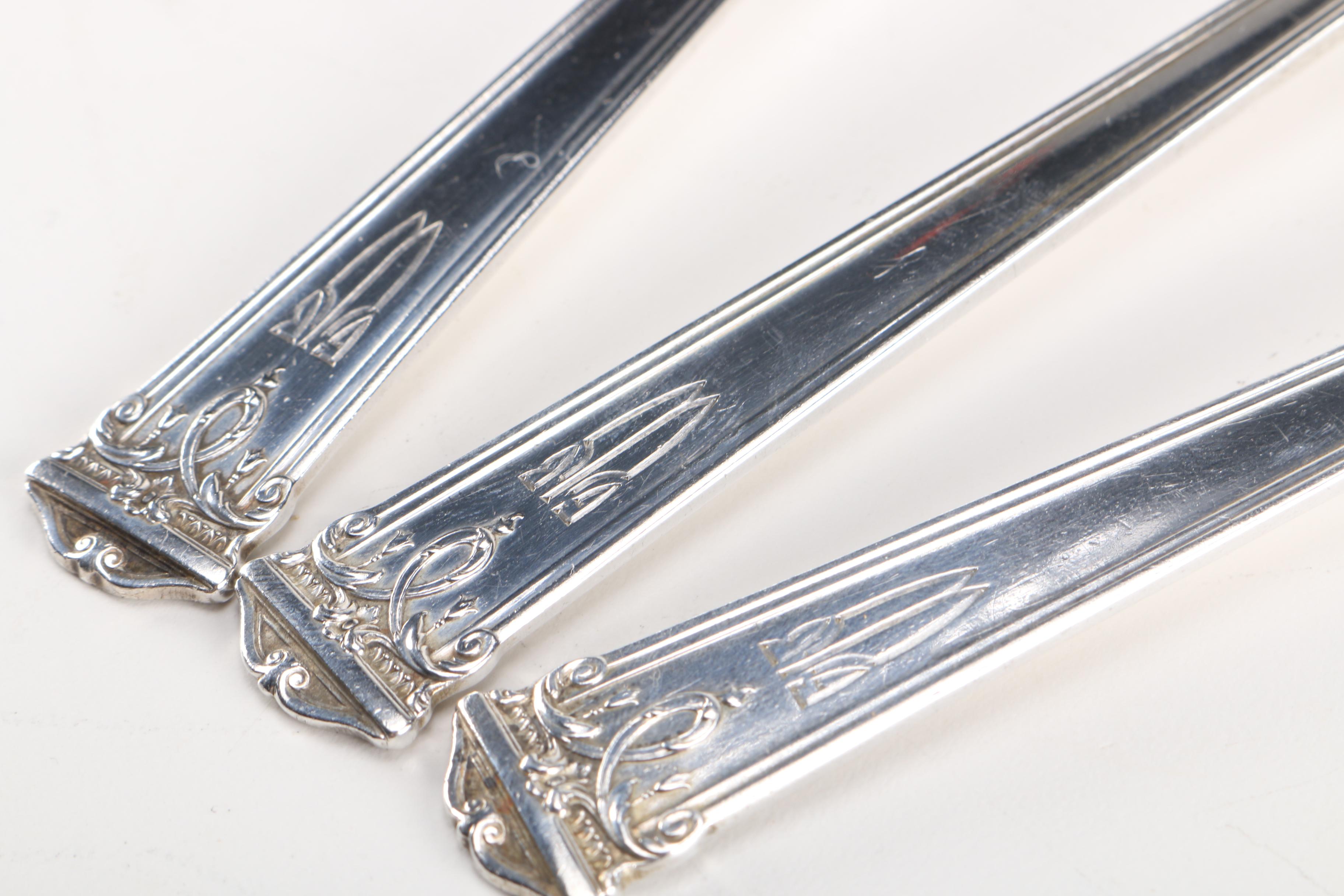 Selection of International Silver Co. "Trianon" Sterling Silver Flatware