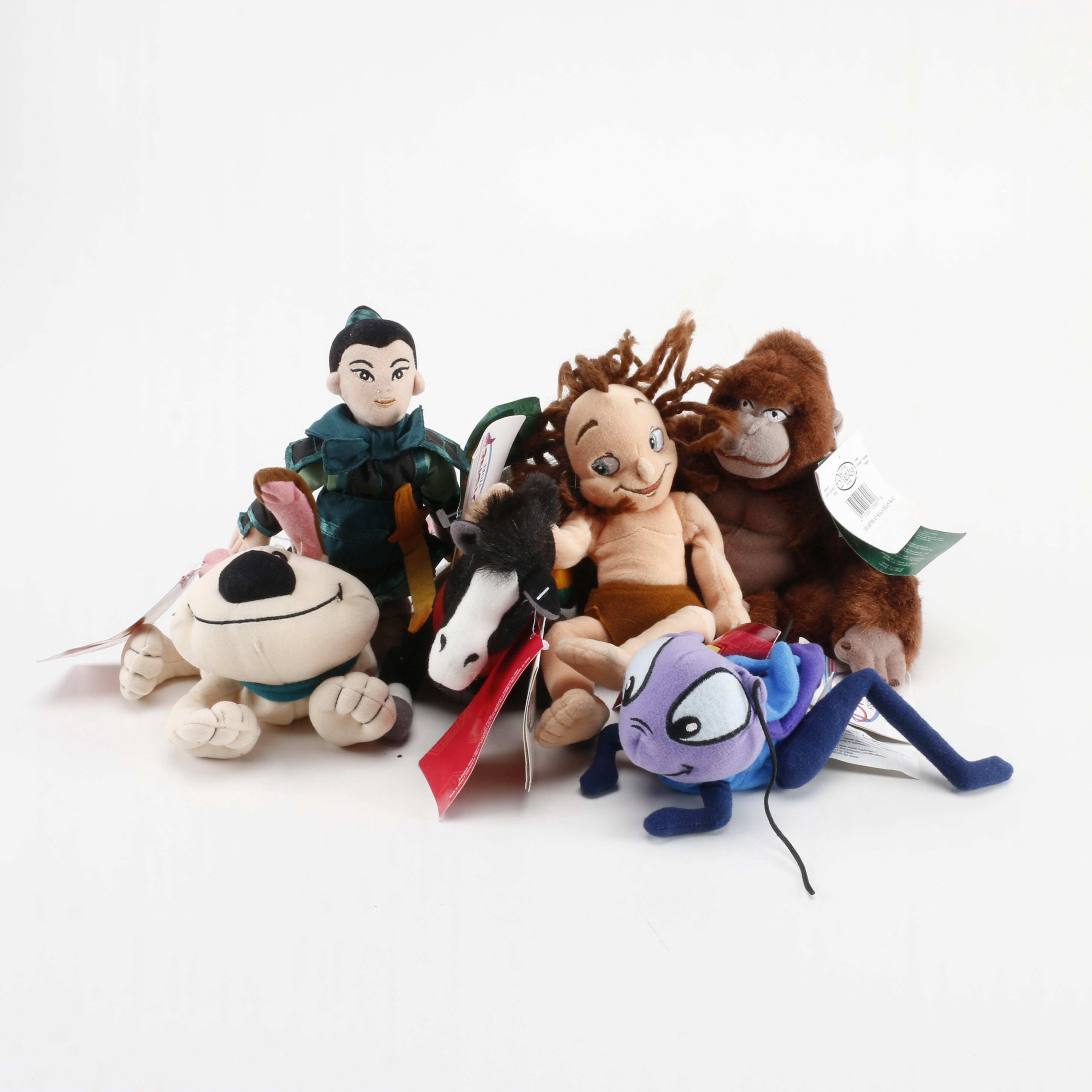 Mulan and Tarzan Disney Plushes