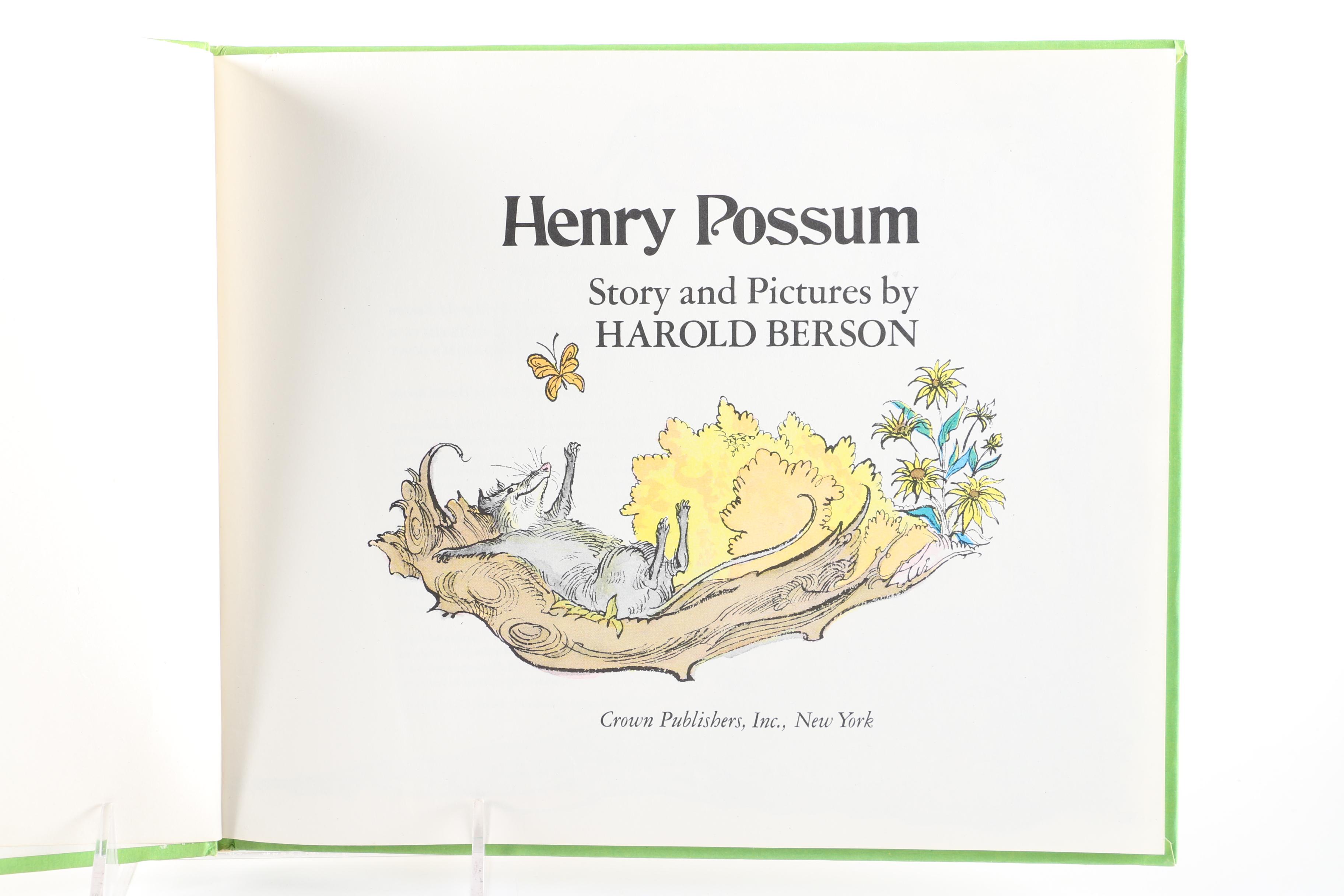 Childrens Books including First Printing of "Henry Possum" by Harold Berson