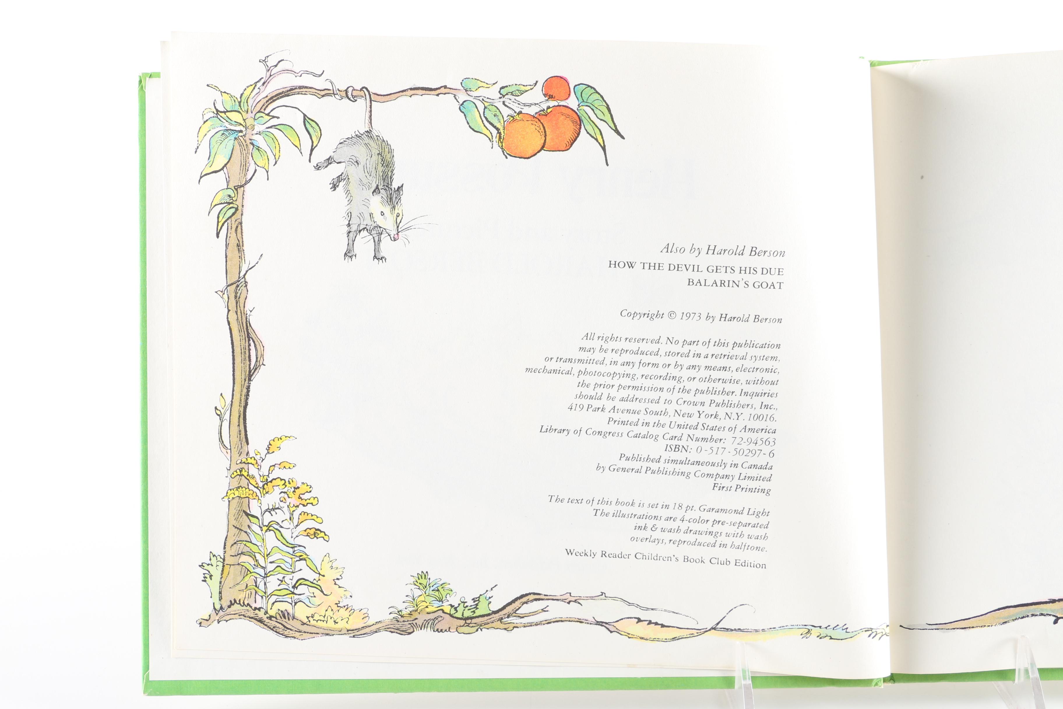 Childrens Books including First Printing of "Henry Possum" by Harold Berson