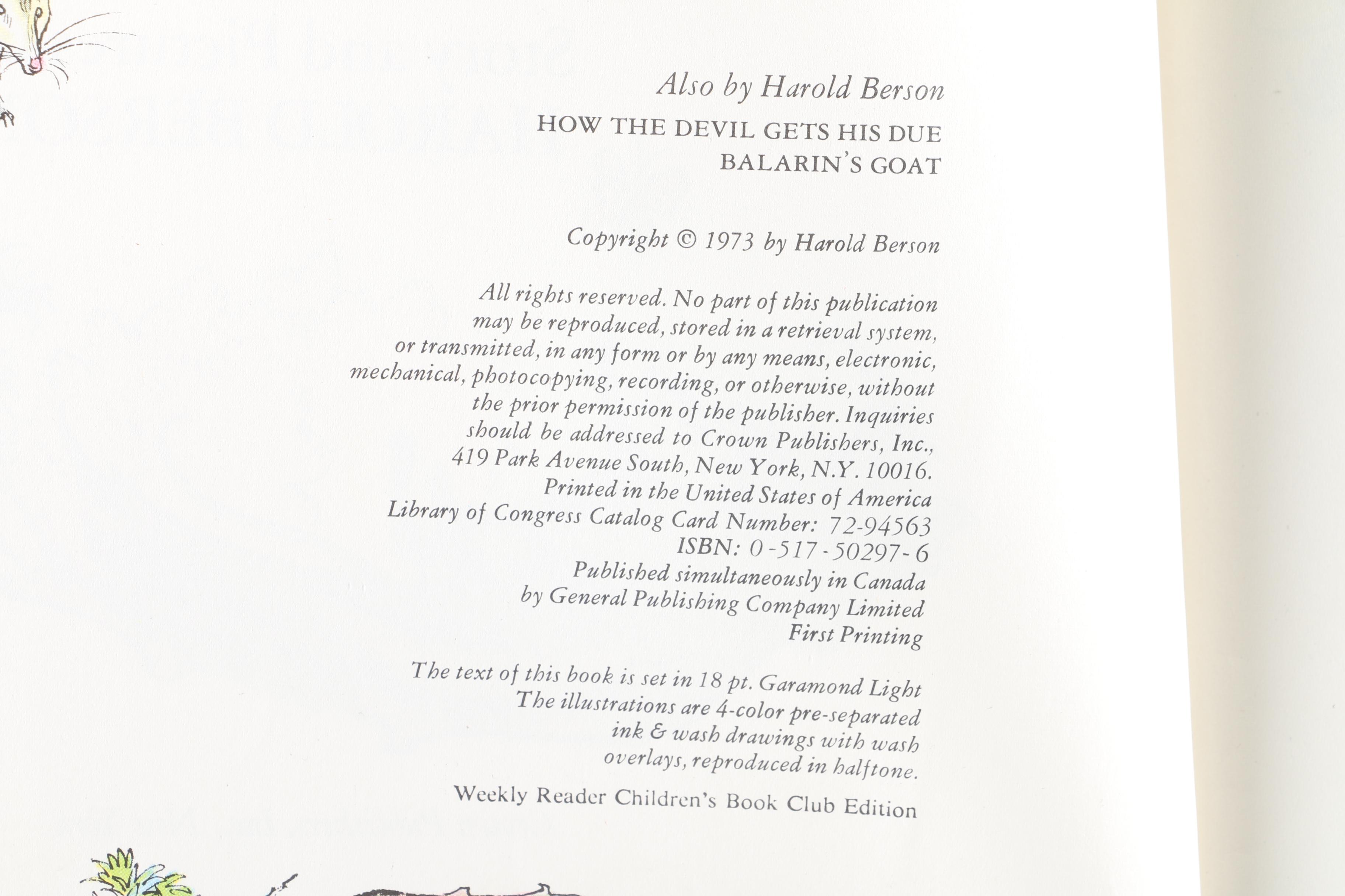 Childrens Books including First Printing of "Henry Possum" by Harold Berson