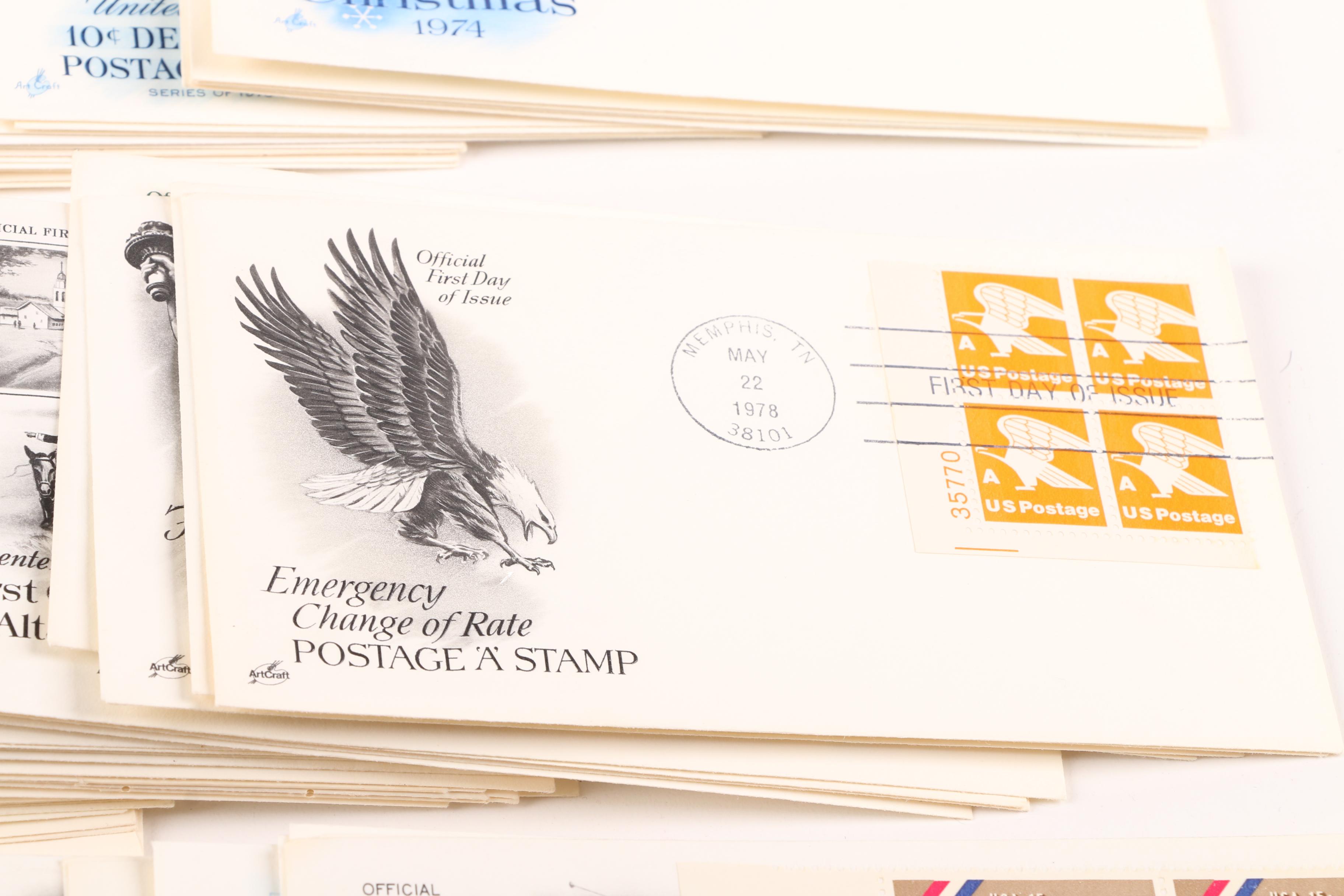 First Day Issue Commemorative Envelopes With Stamps