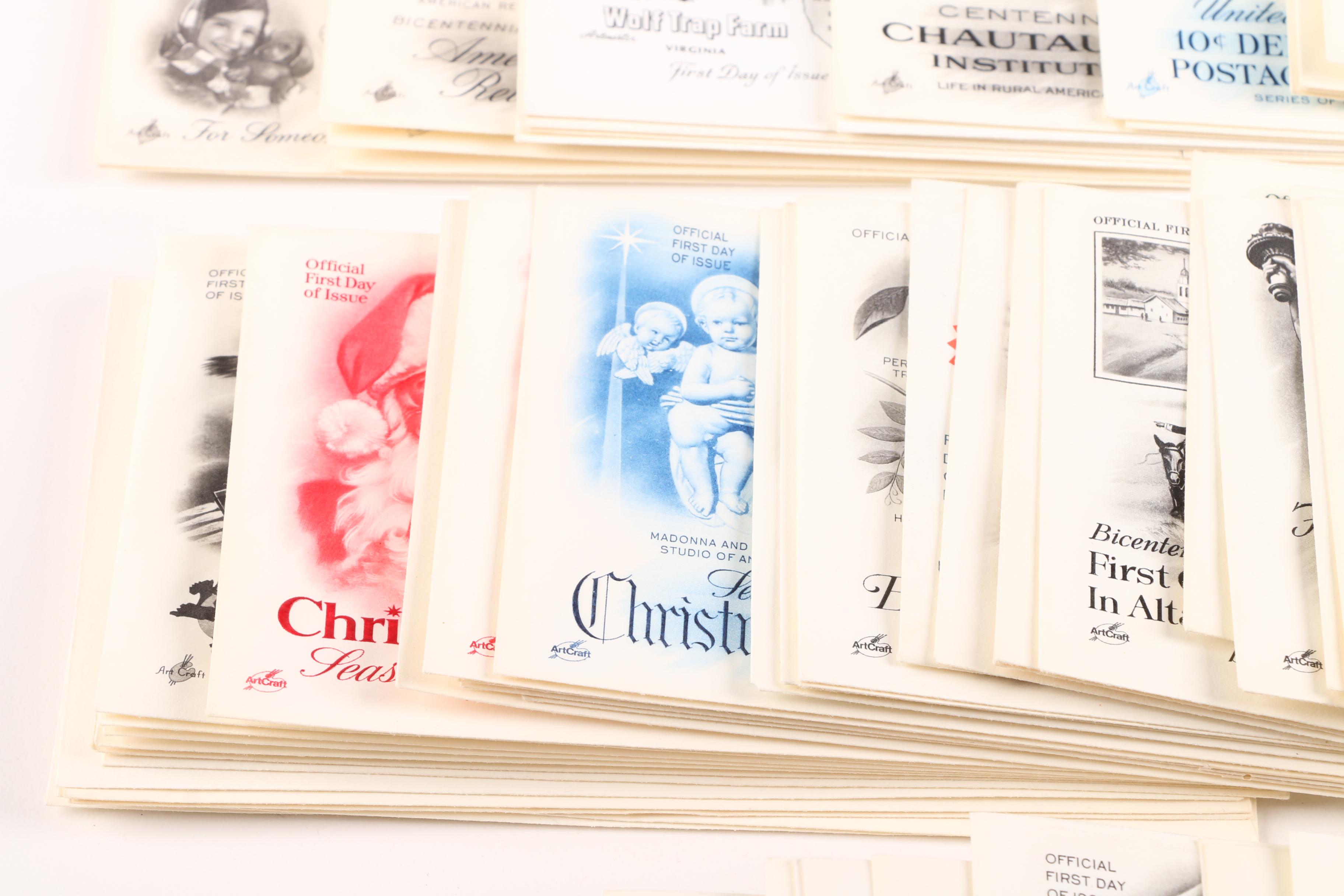 First Day Issue Commemorative Envelopes With Stamps