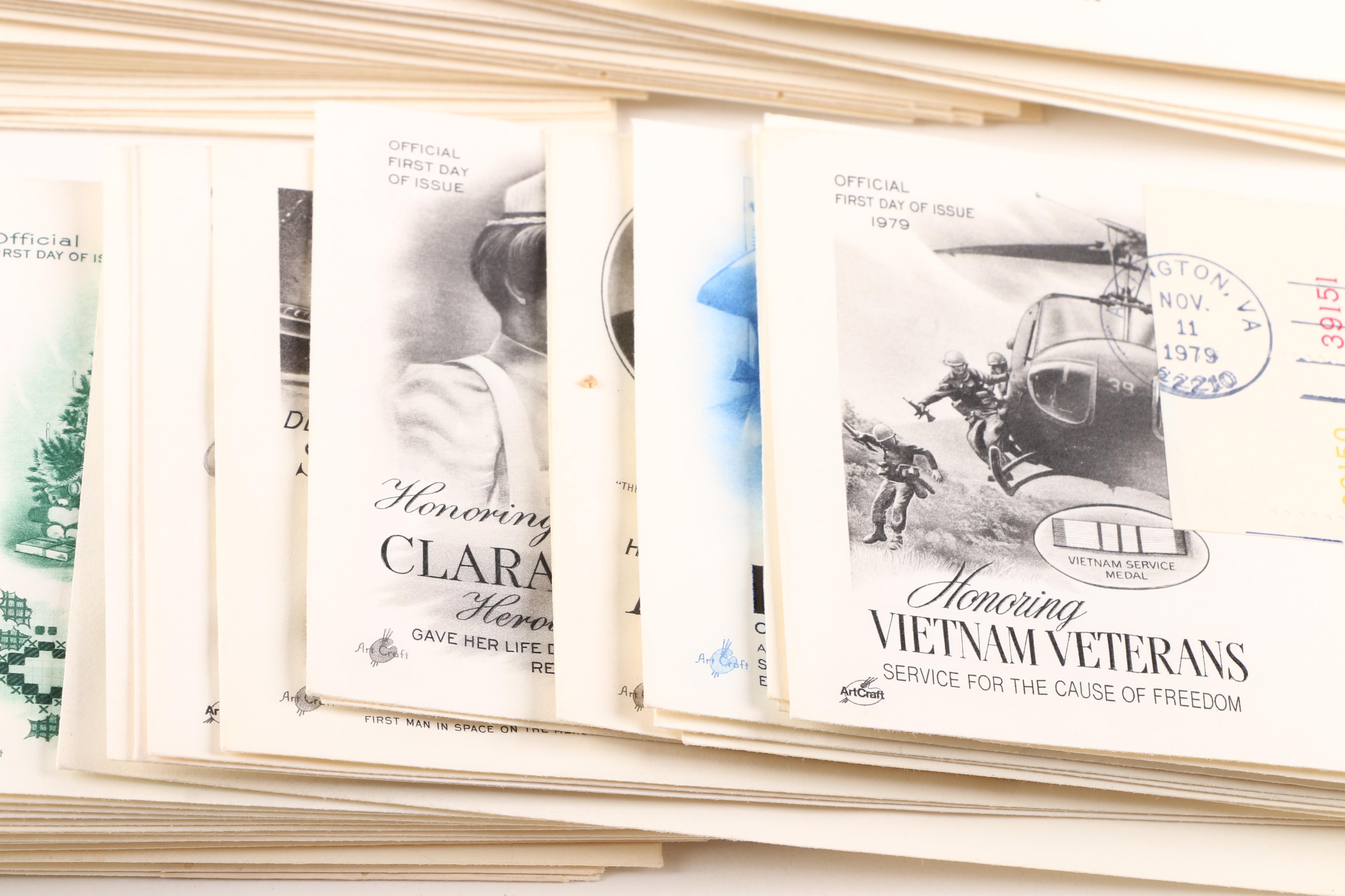 First Day Issue Commemorative Envelopes With Stamps