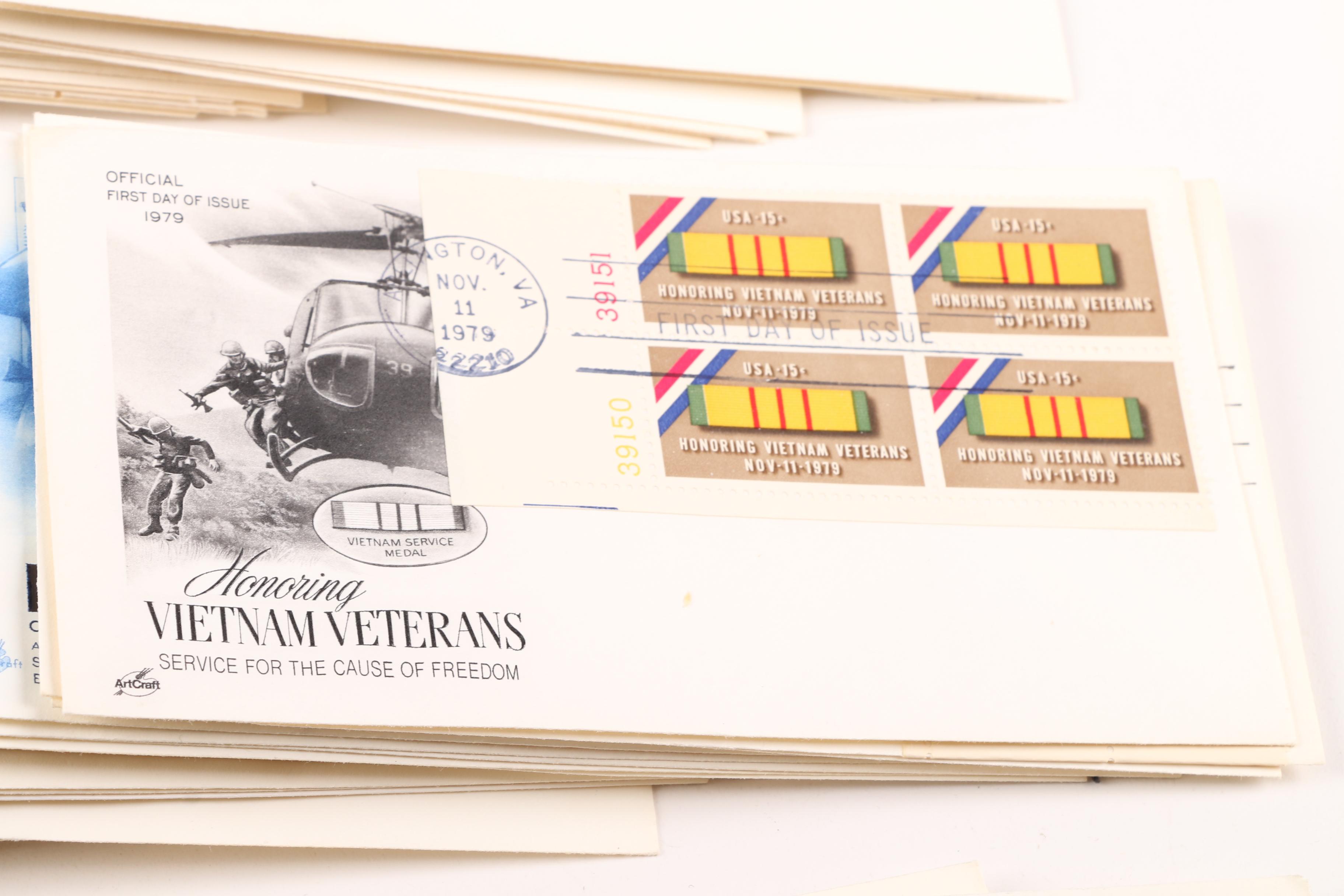 First Day Issue Commemorative Envelopes With Stamps