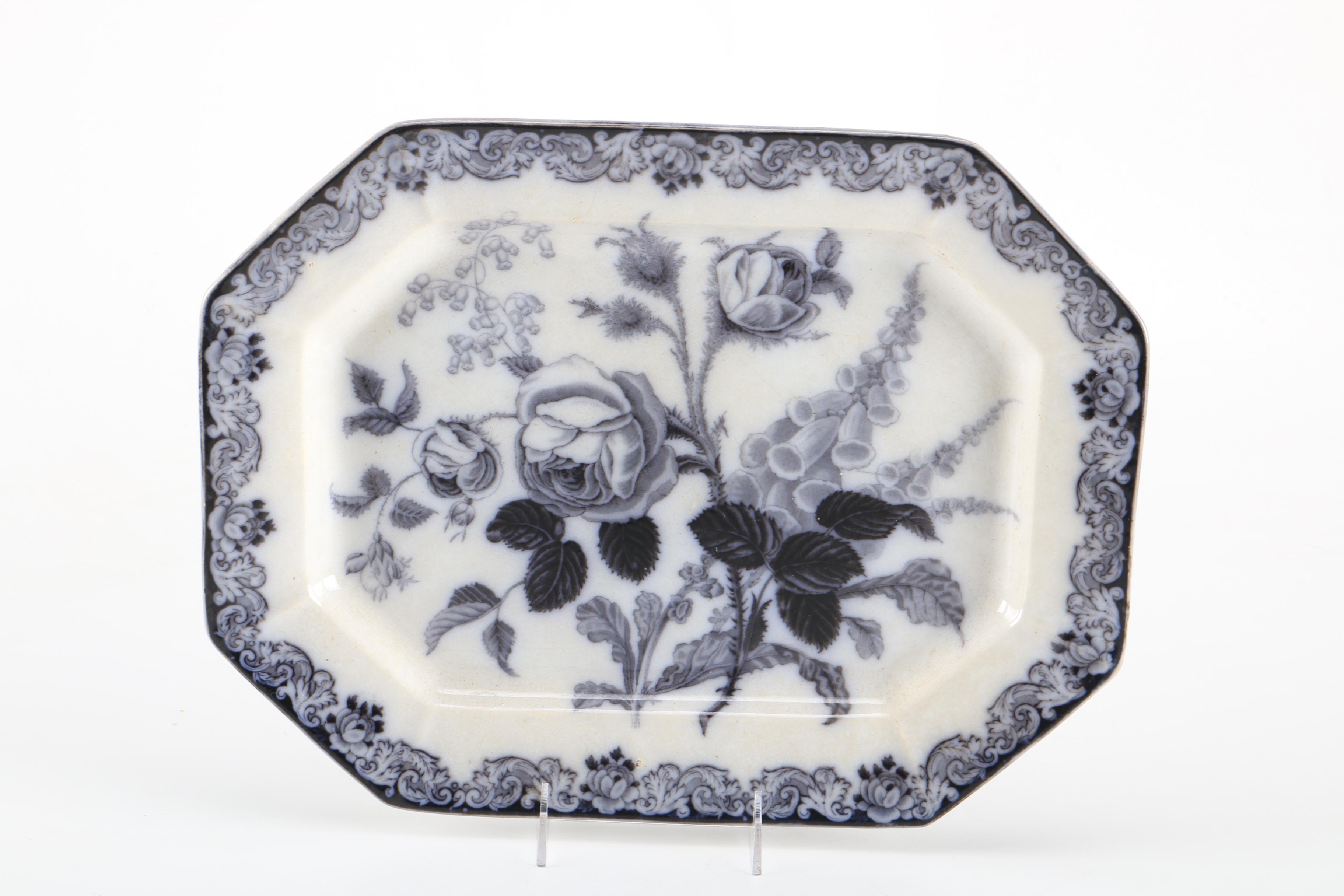 Late 19th Century Edward Challinor "Foxglove" Ceramic Tray