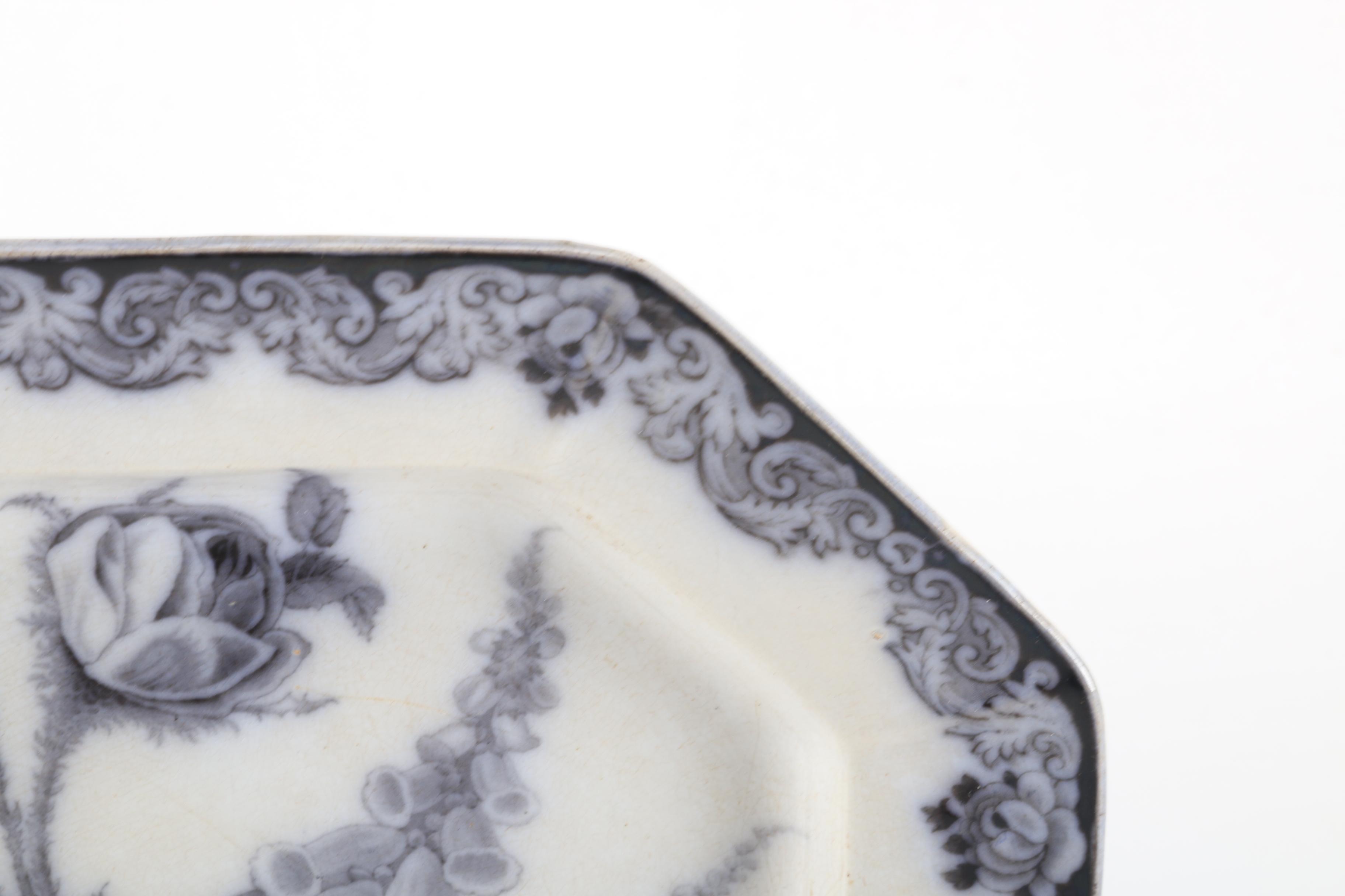 Late 19th Century Edward Challinor "Foxglove" Ceramic Tray