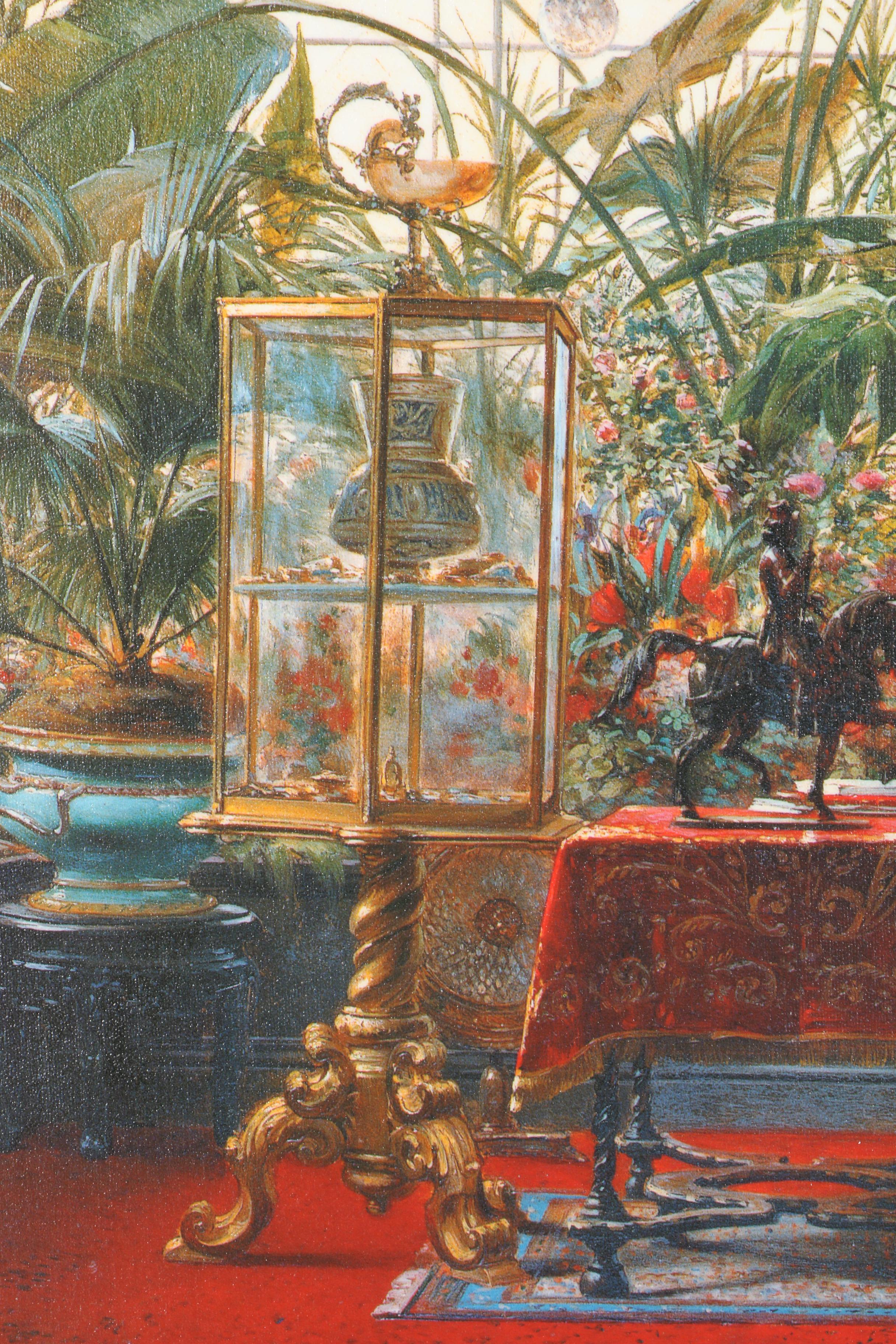 After Sébastien-Charles Giraud Giclée on Canvas  "La Véranda de la princesse Mathilde"