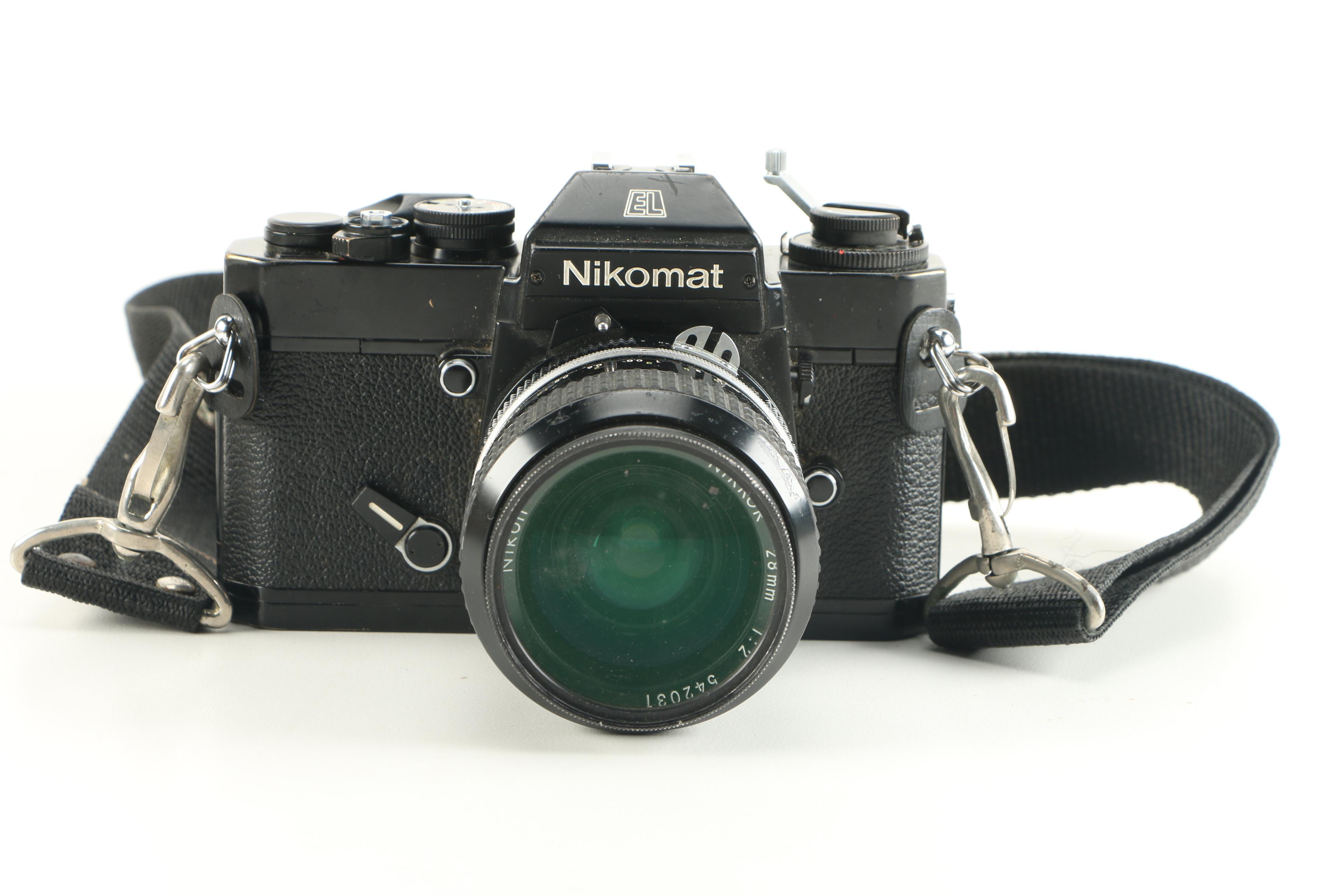 1970s Nikon Nikomat EL Camera with Accessories