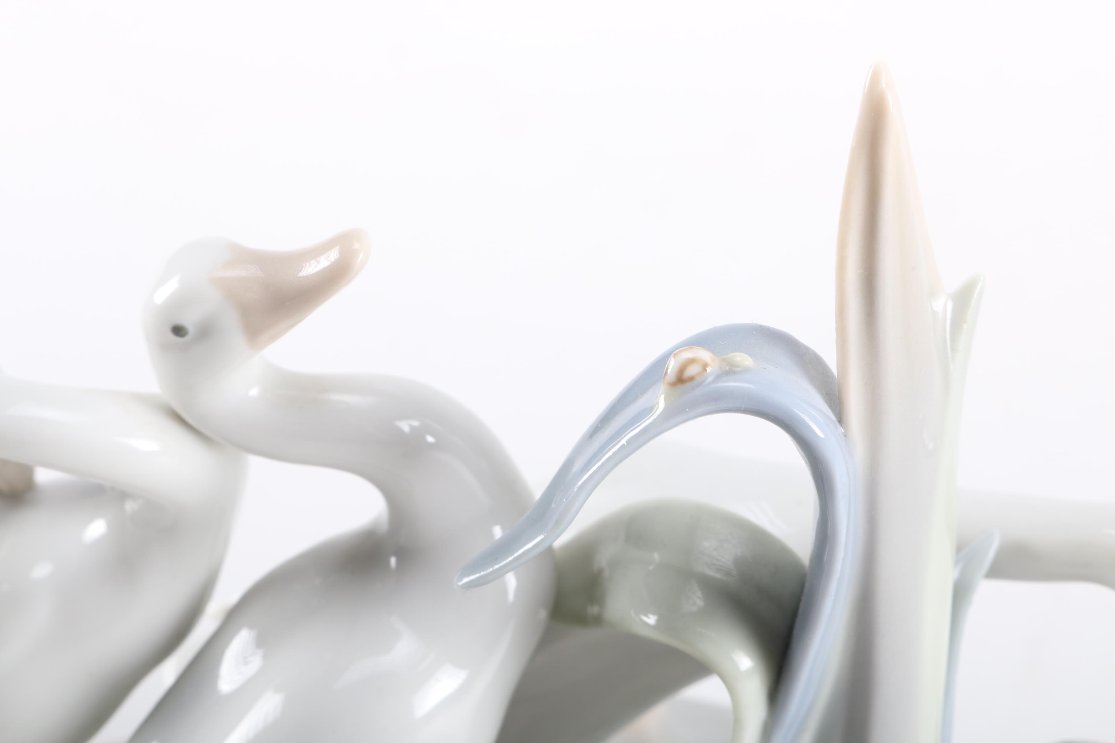 Lladro Porcelain "Geese" Figurine