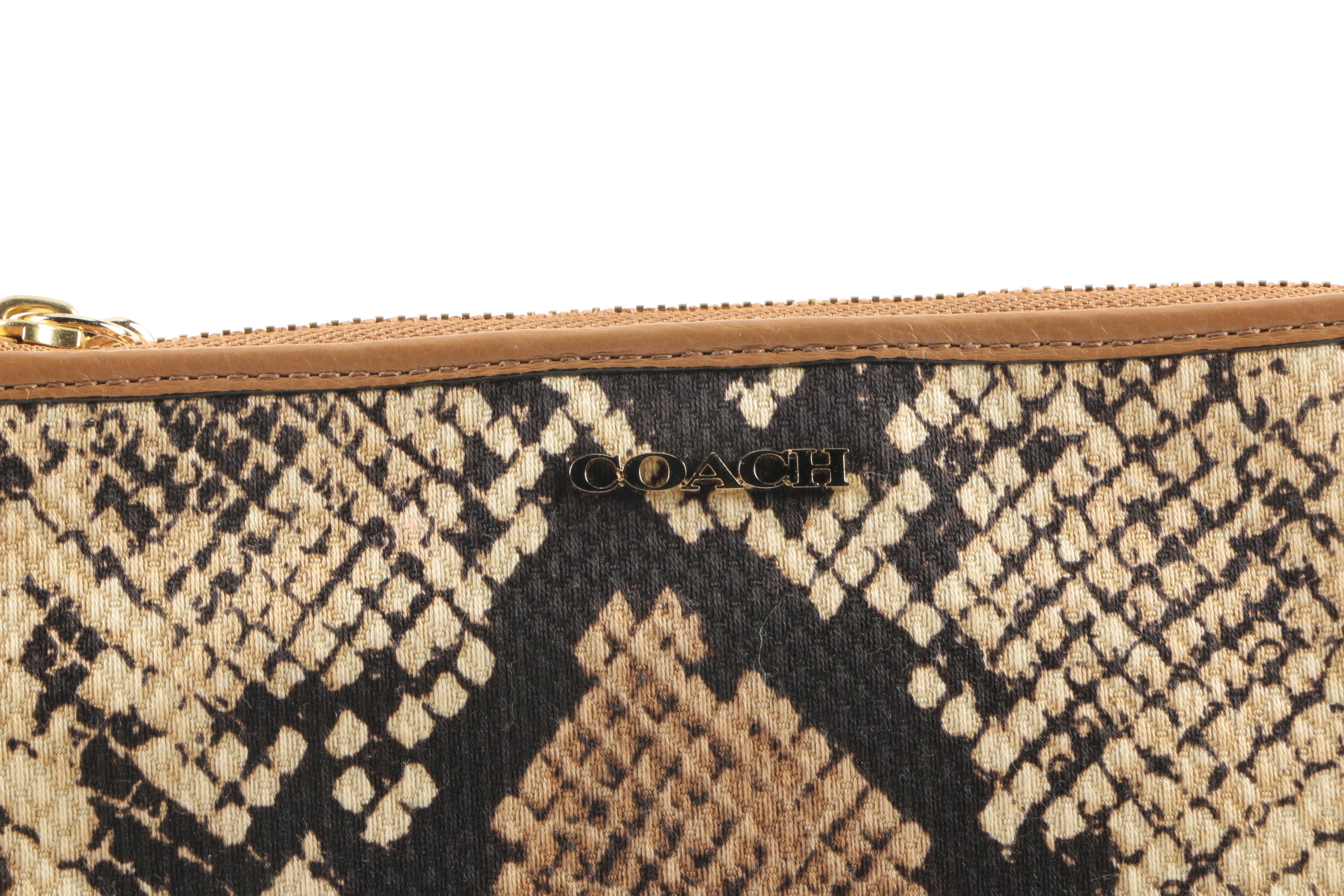 Coach Madison Yellow Universal Case and Madison L-Zip Small Embossed Python Wristlet
