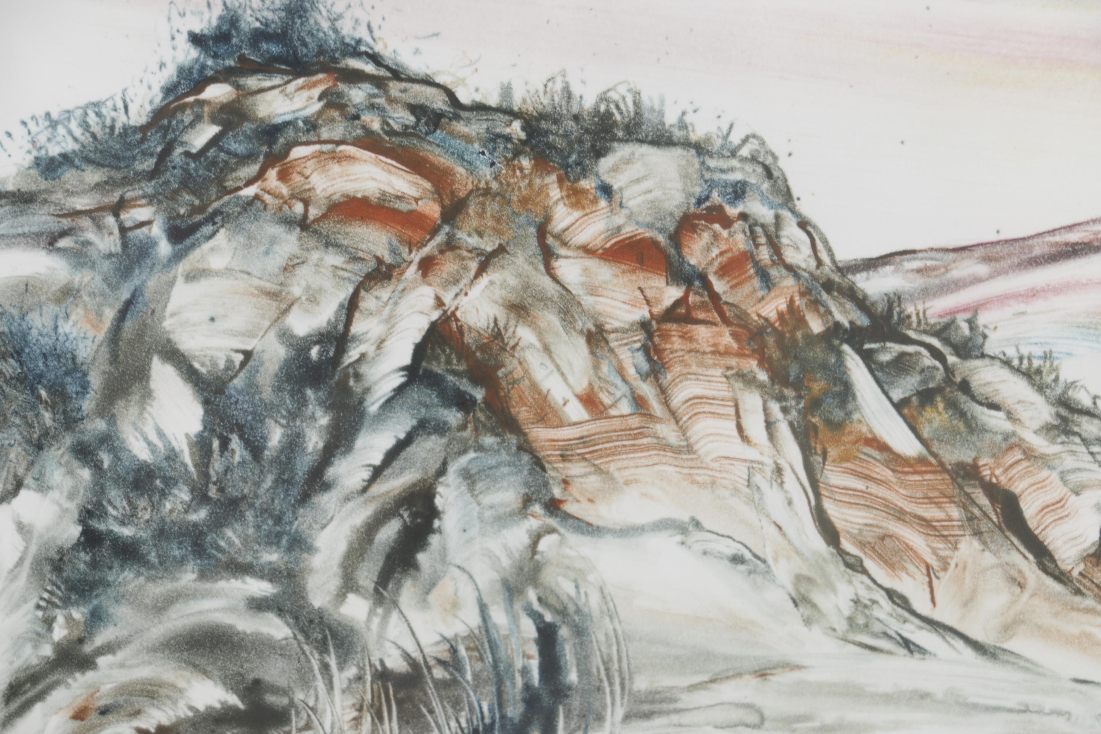 Clay Anderson Intaglio Drypoint Print "Wide Sweep of Land"