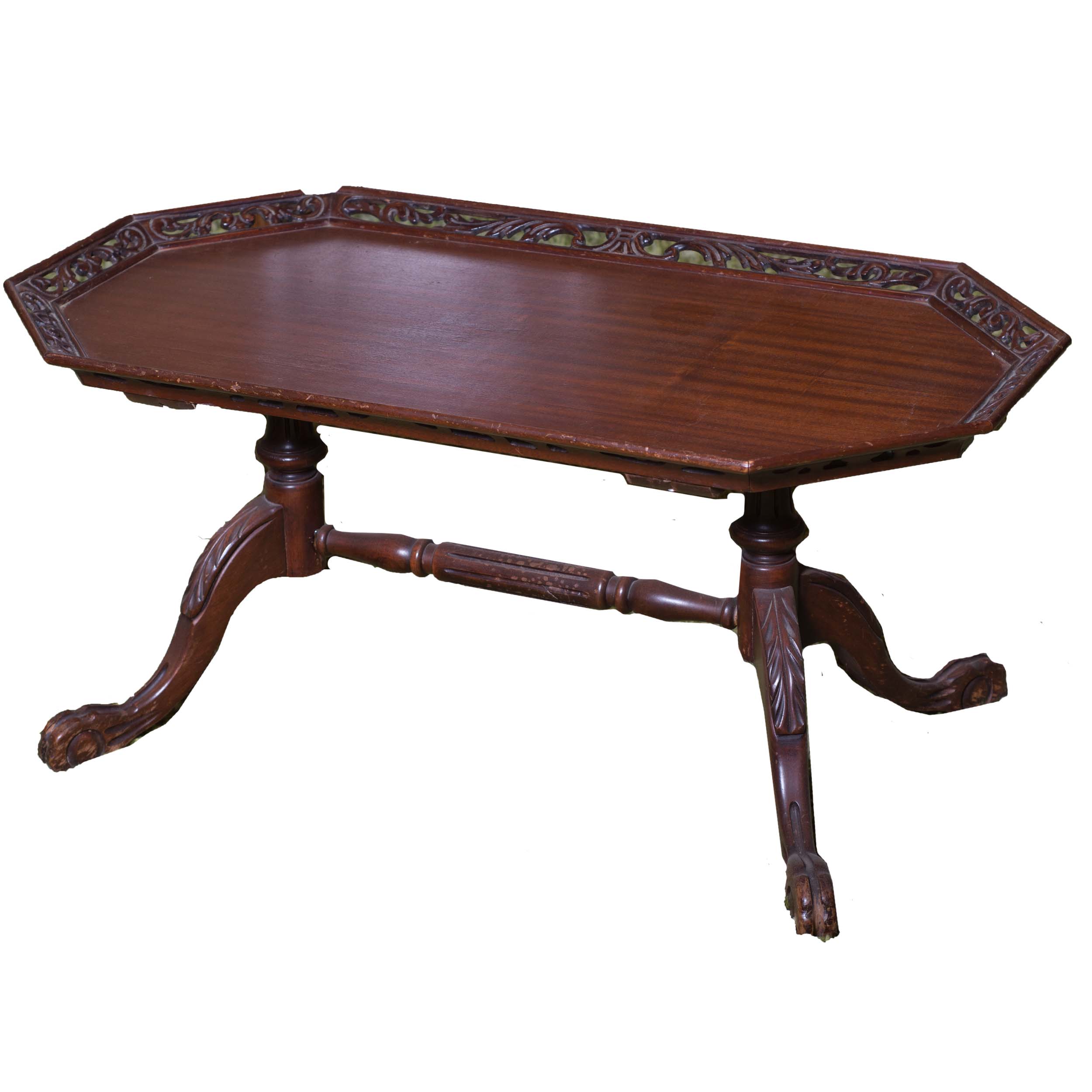 Mahogany Chippendale Style Coffee Table