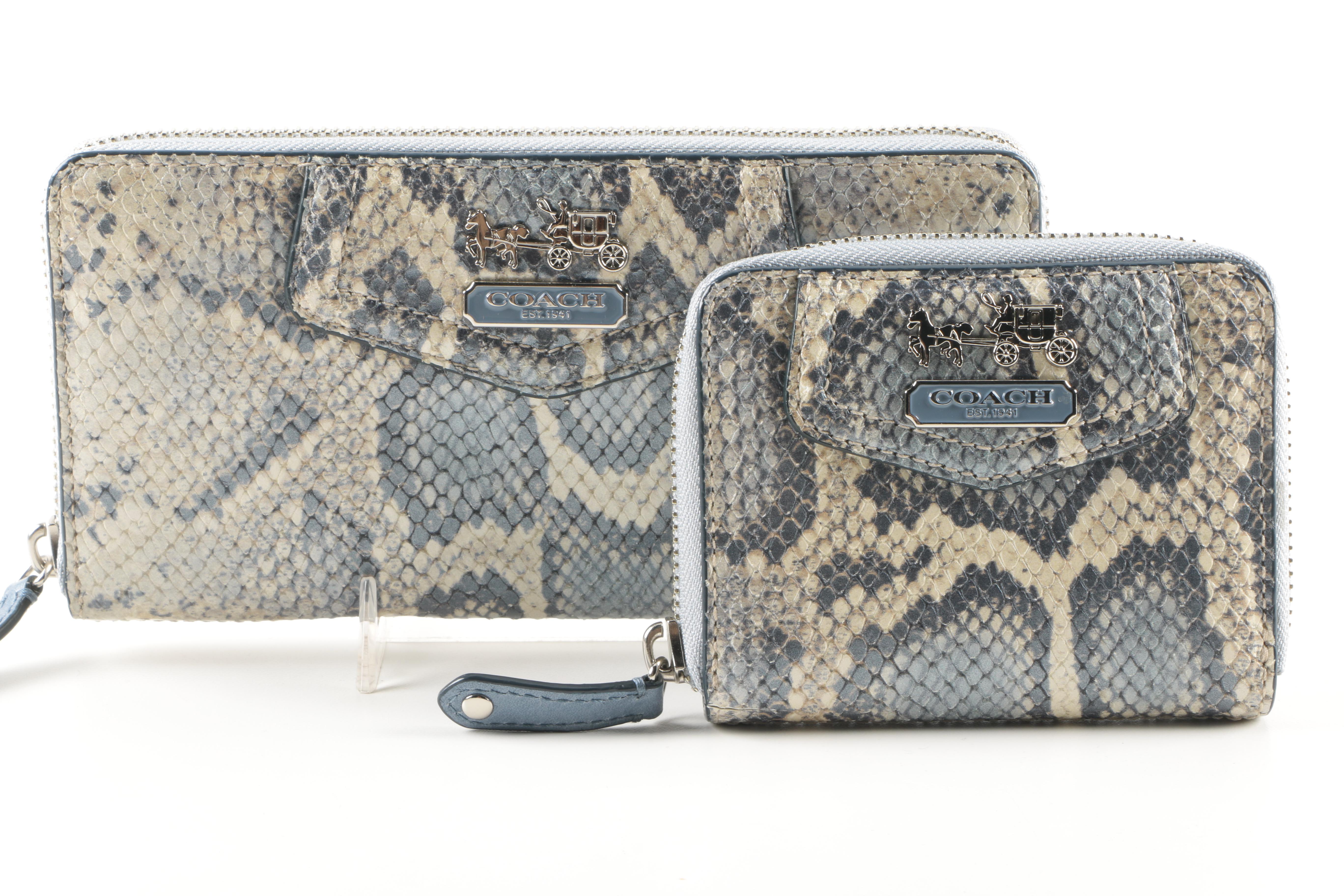 Coach Embossed Python Wallets