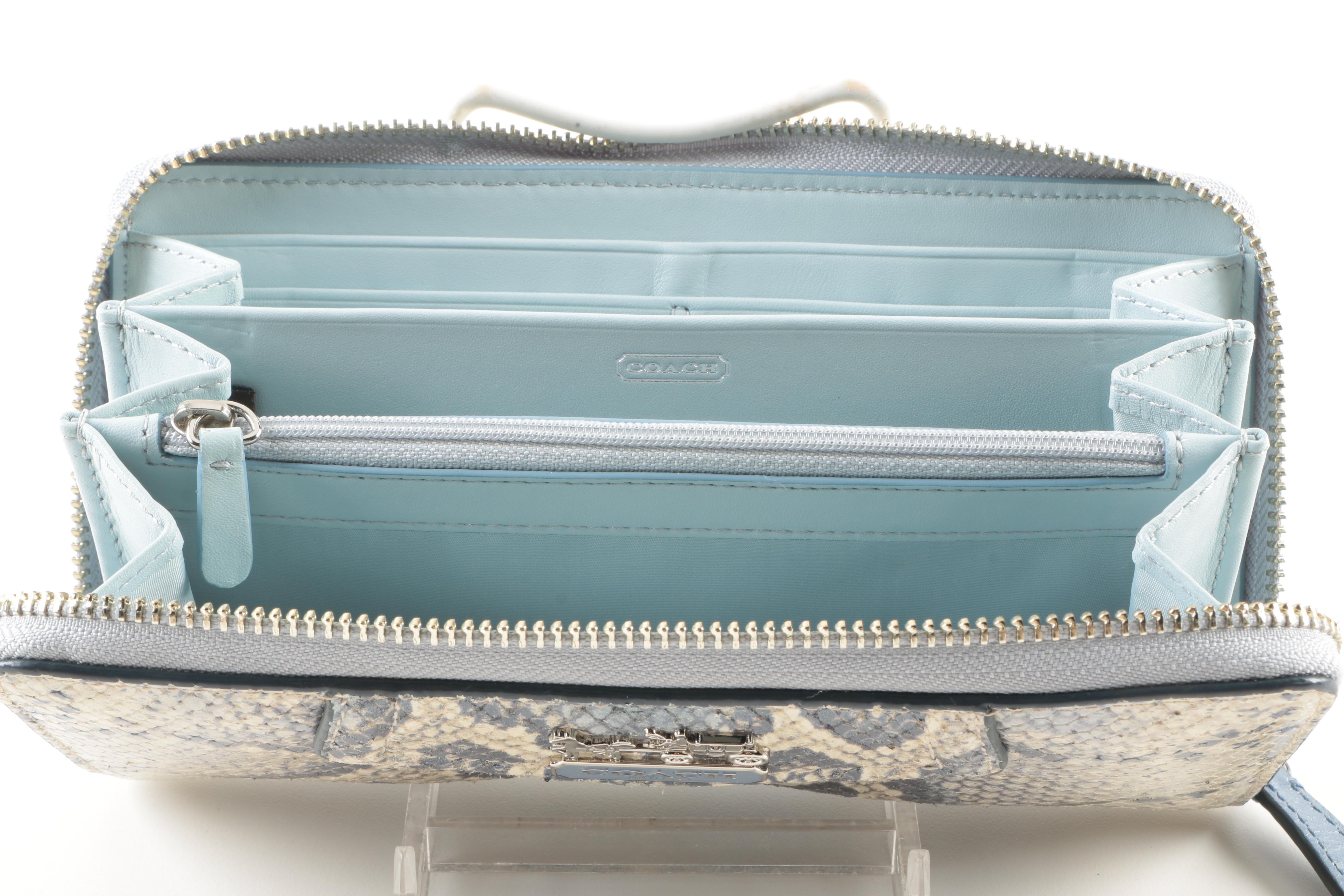 Coach Embossed Python Wallets