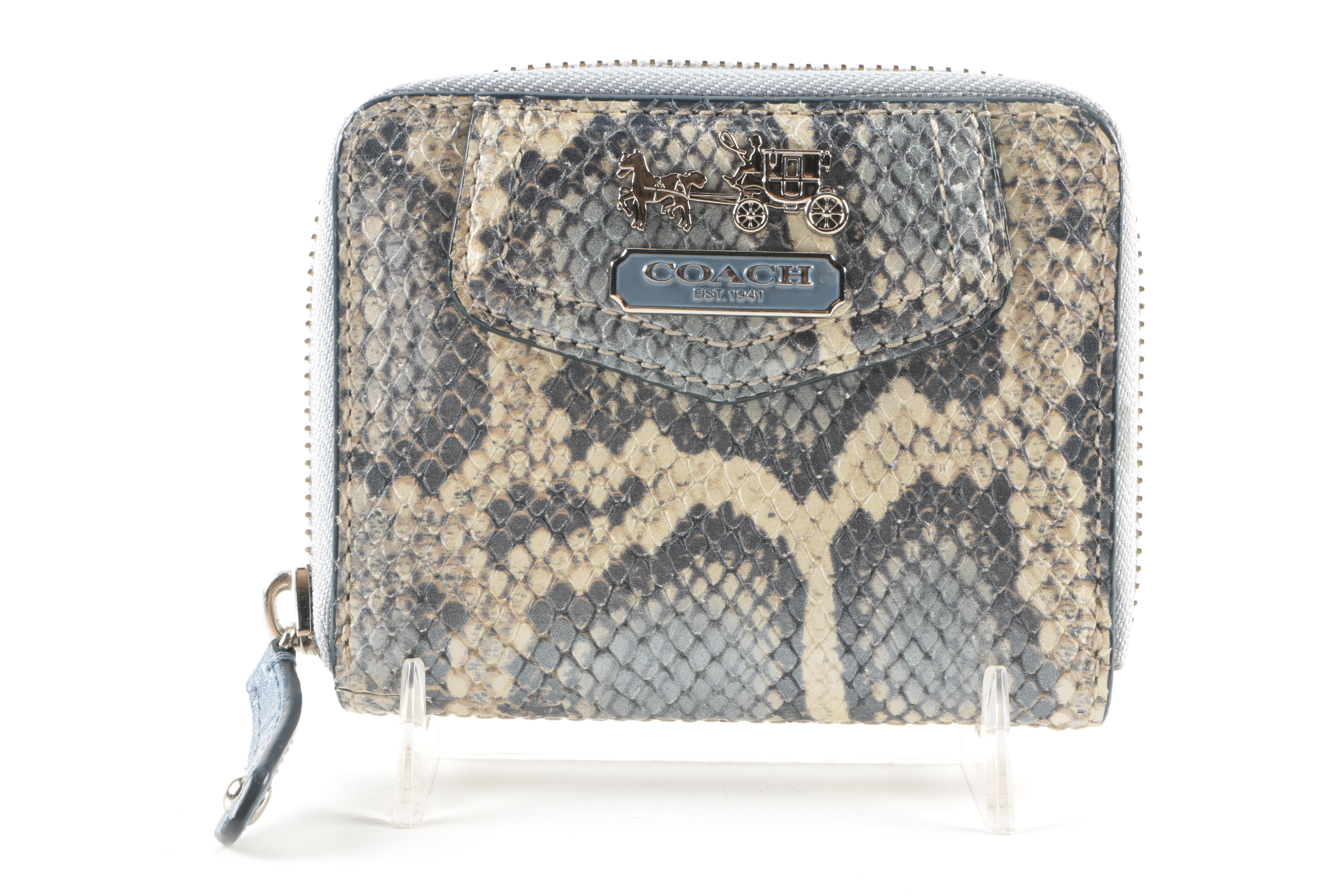 Coach Embossed Python Wallets