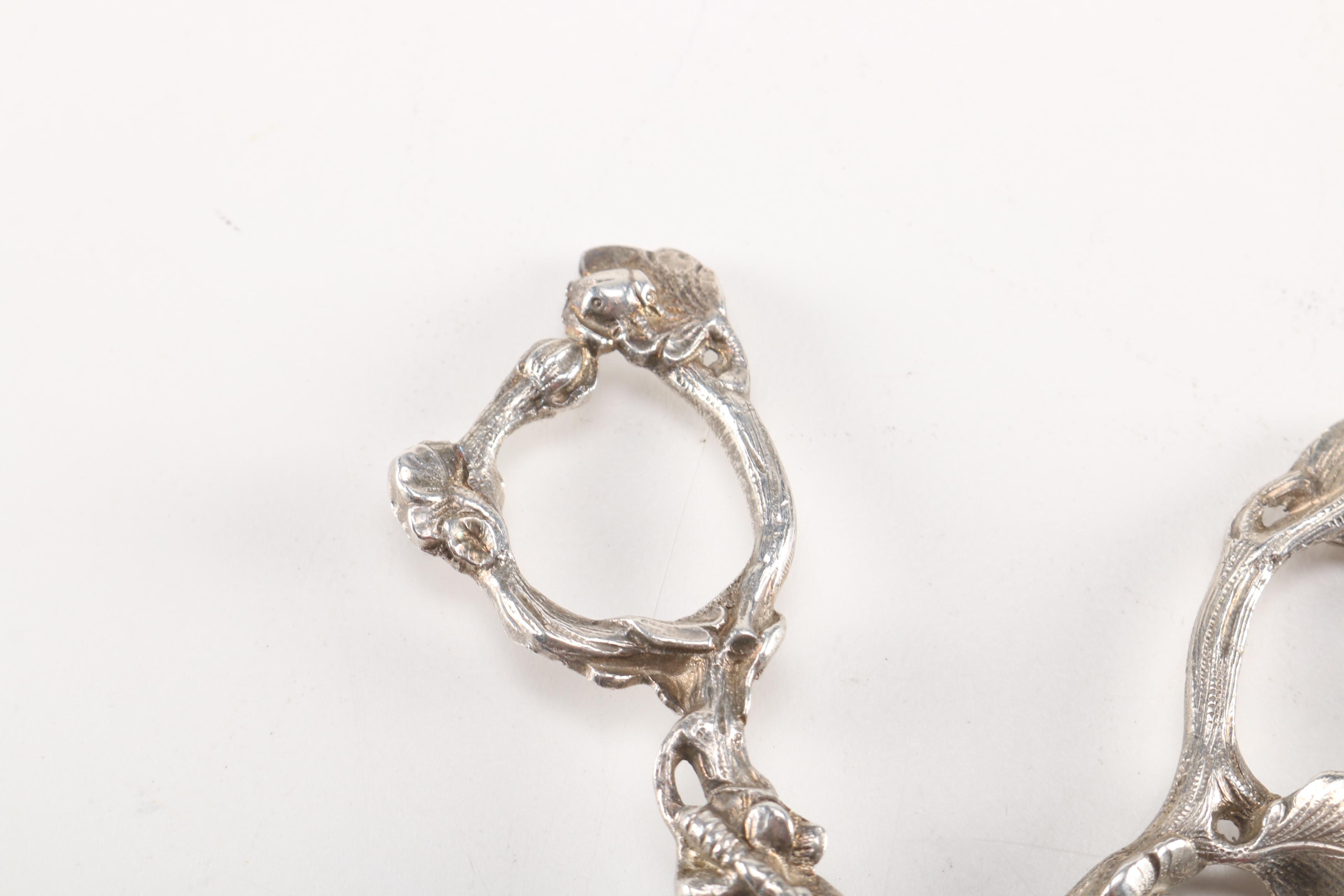 Ornate Floral Stainless Steel Tongs