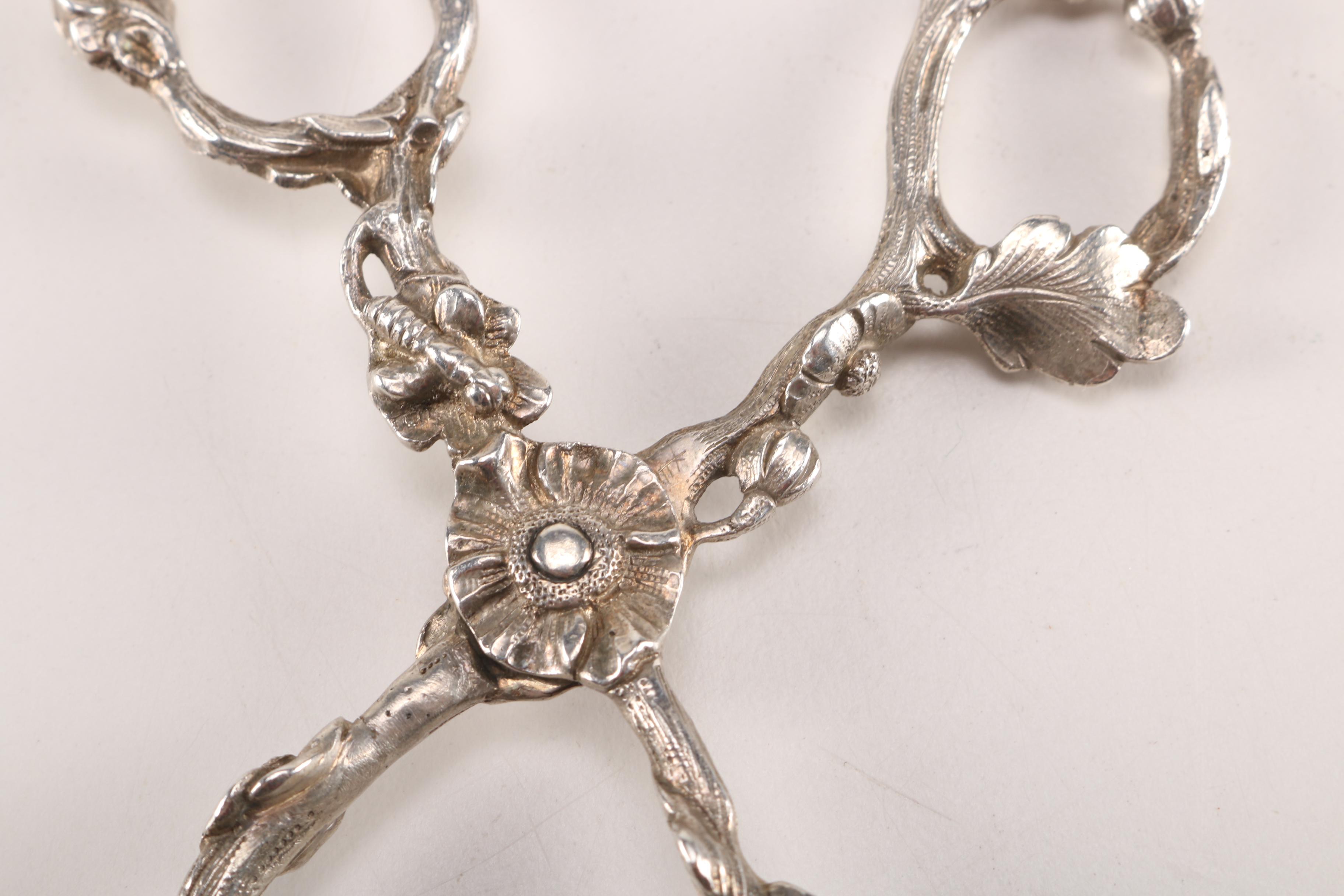 Ornate Floral Stainless Steel Tongs