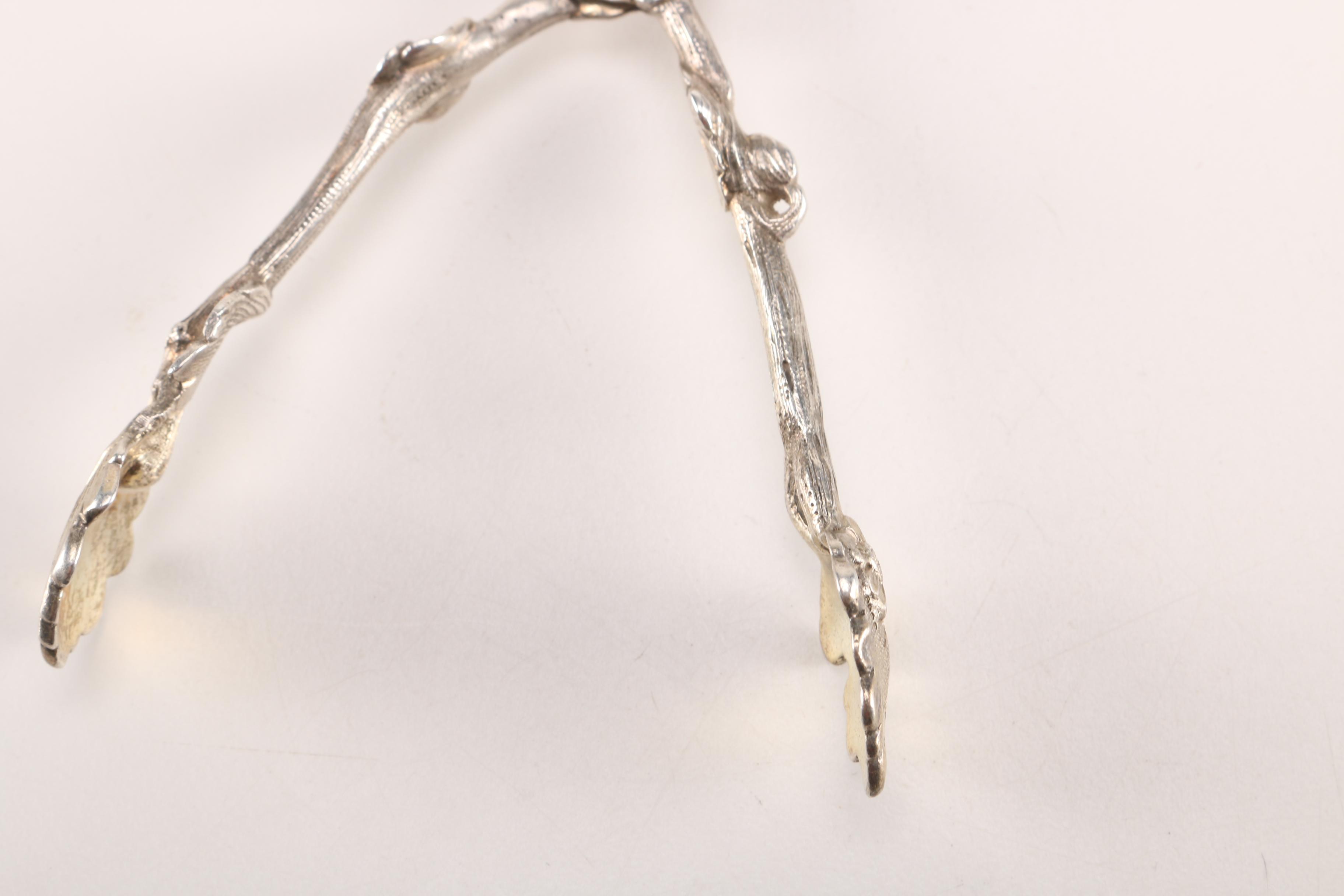 Ornate Floral Stainless Steel Tongs