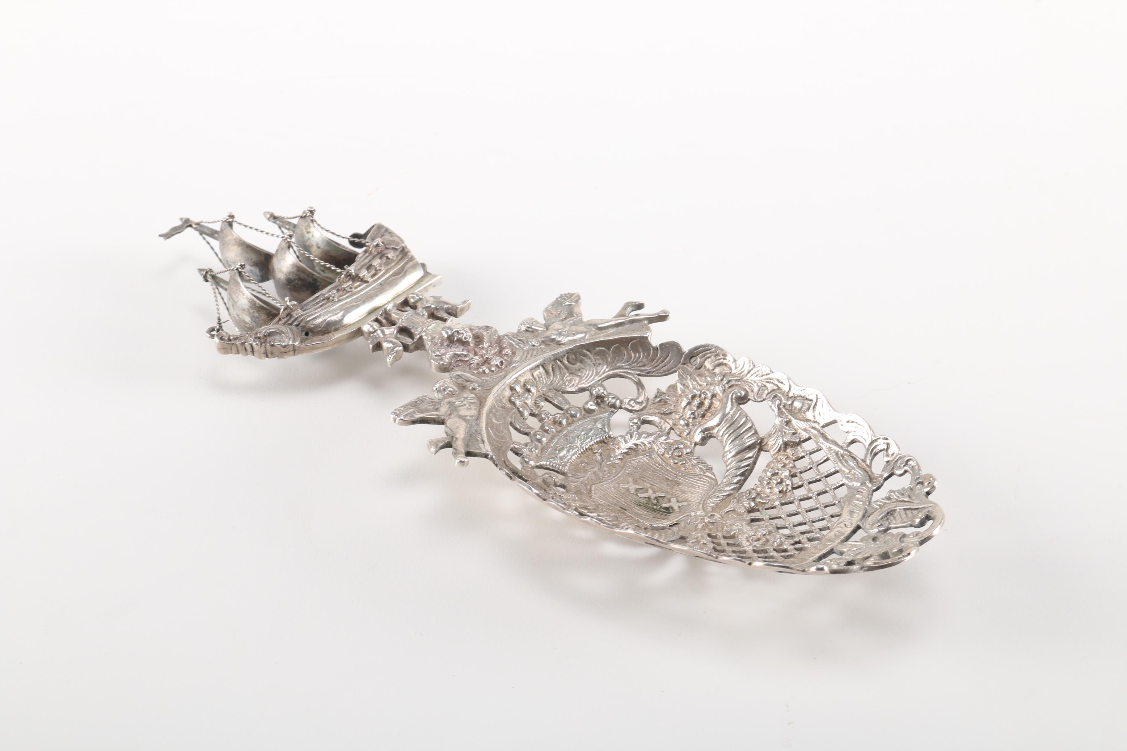 Elaborate 800 Silver Serving Spoons