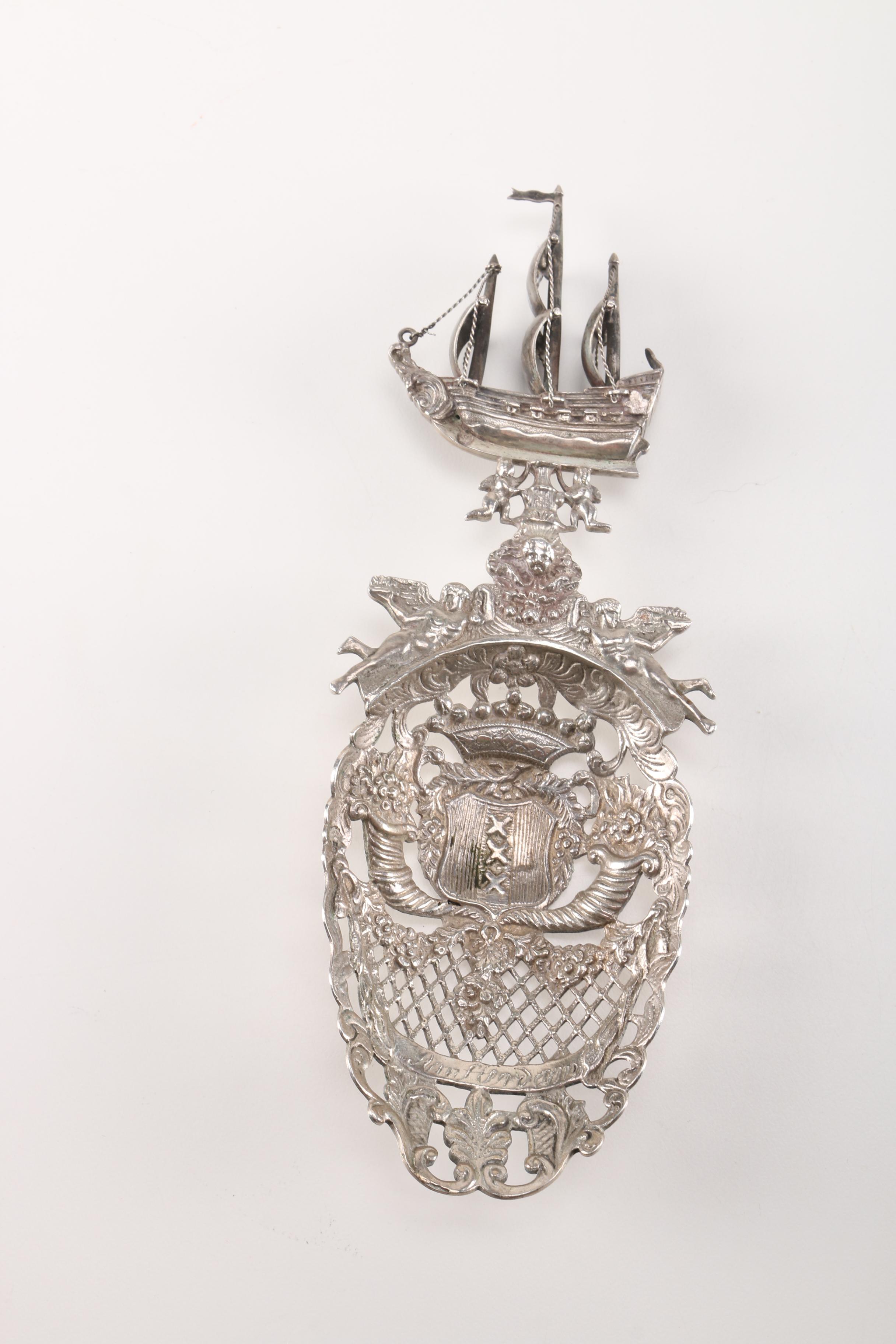Elaborate 800 Silver Serving Spoons