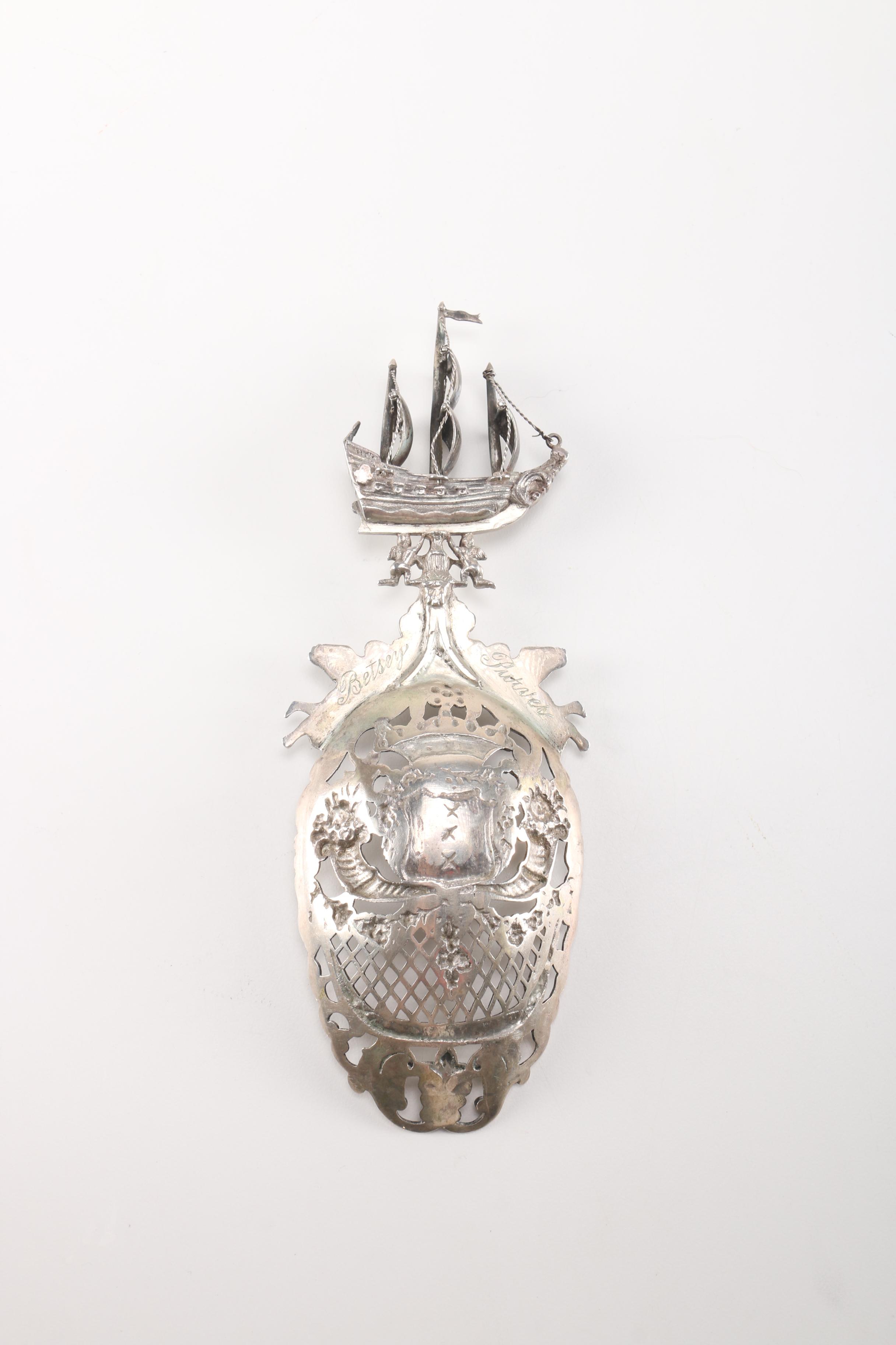 Elaborate 800 Silver Serving Spoons