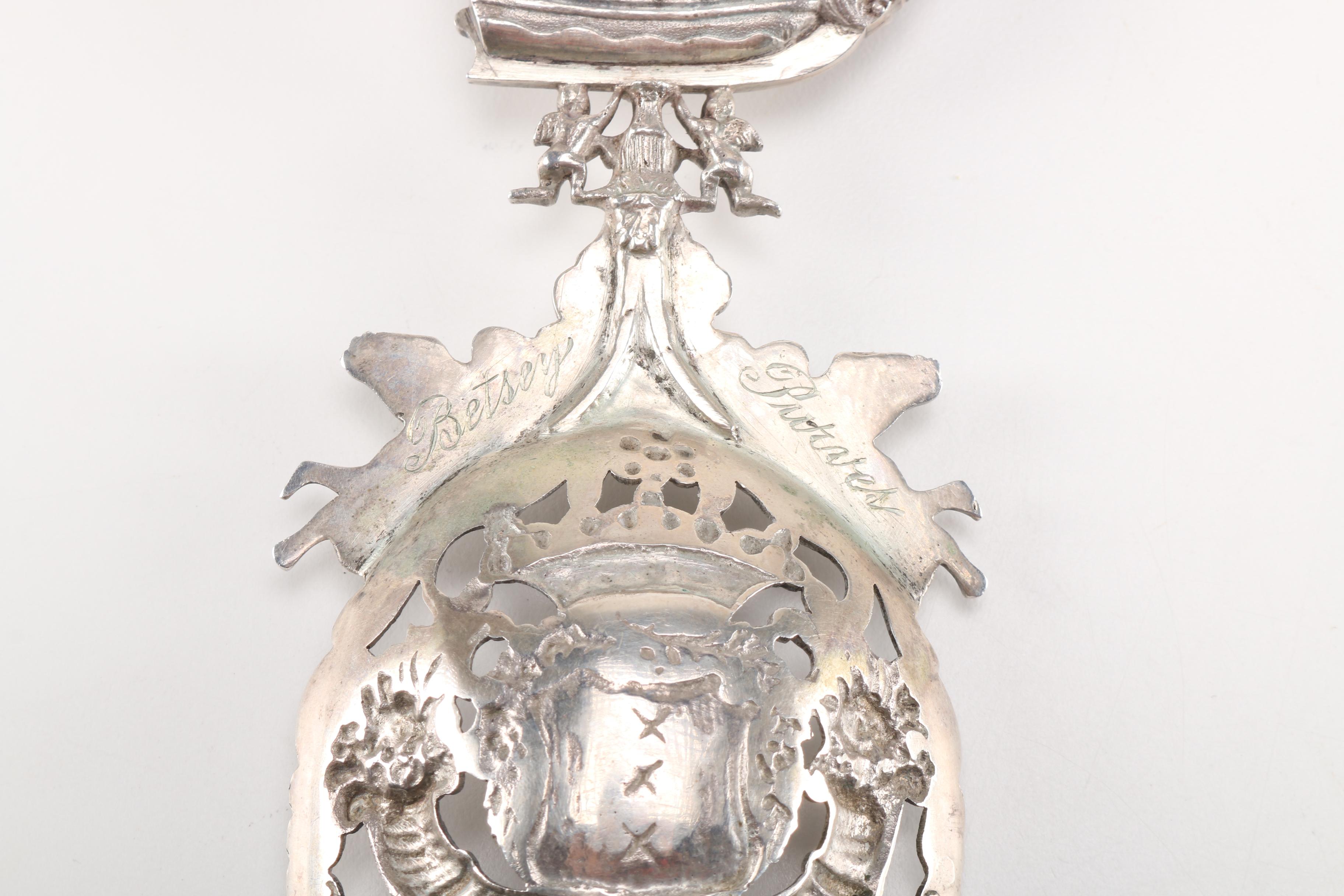 Elaborate 800 Silver Serving Spoons