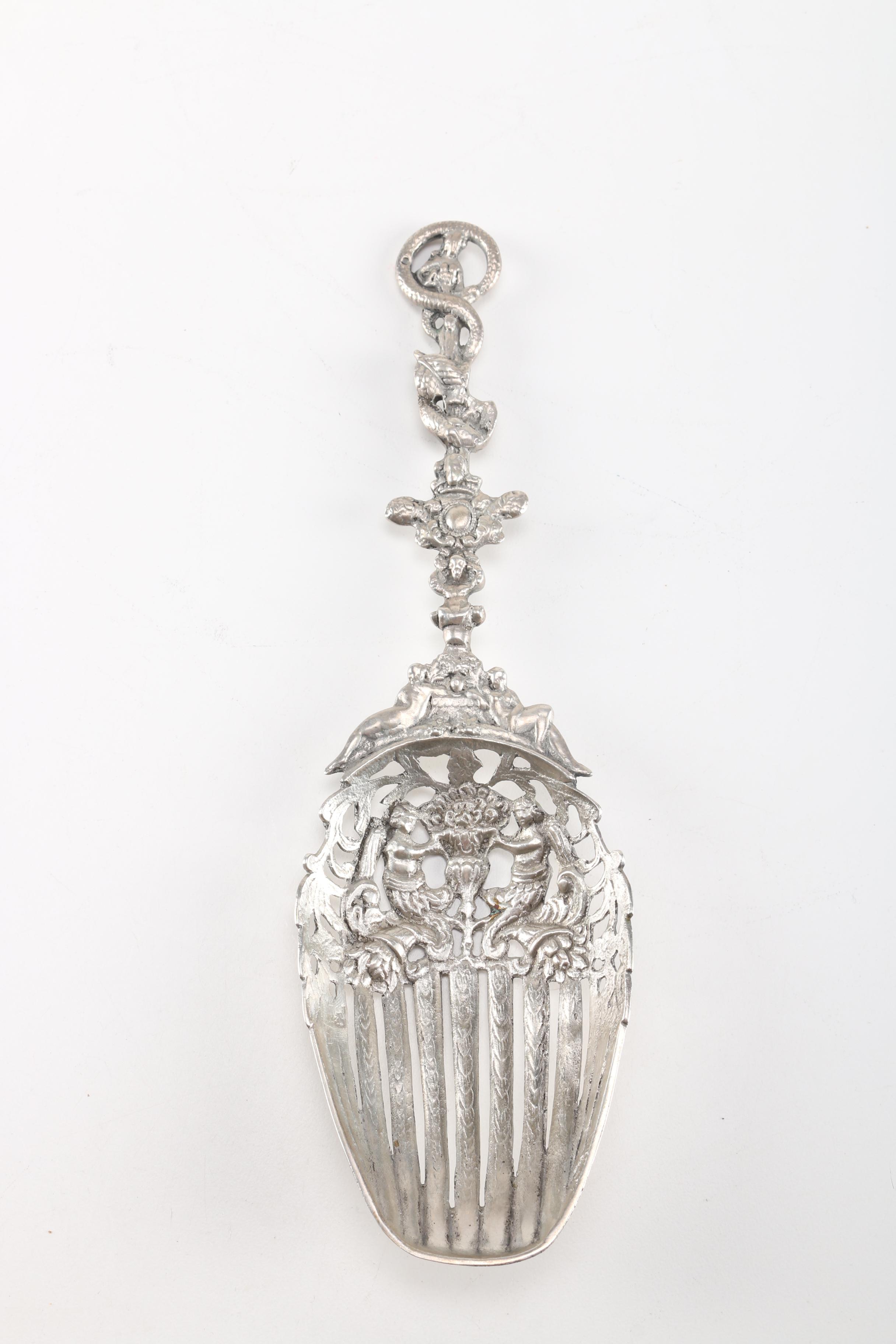 Elaborate 800 Silver Serving Spoons