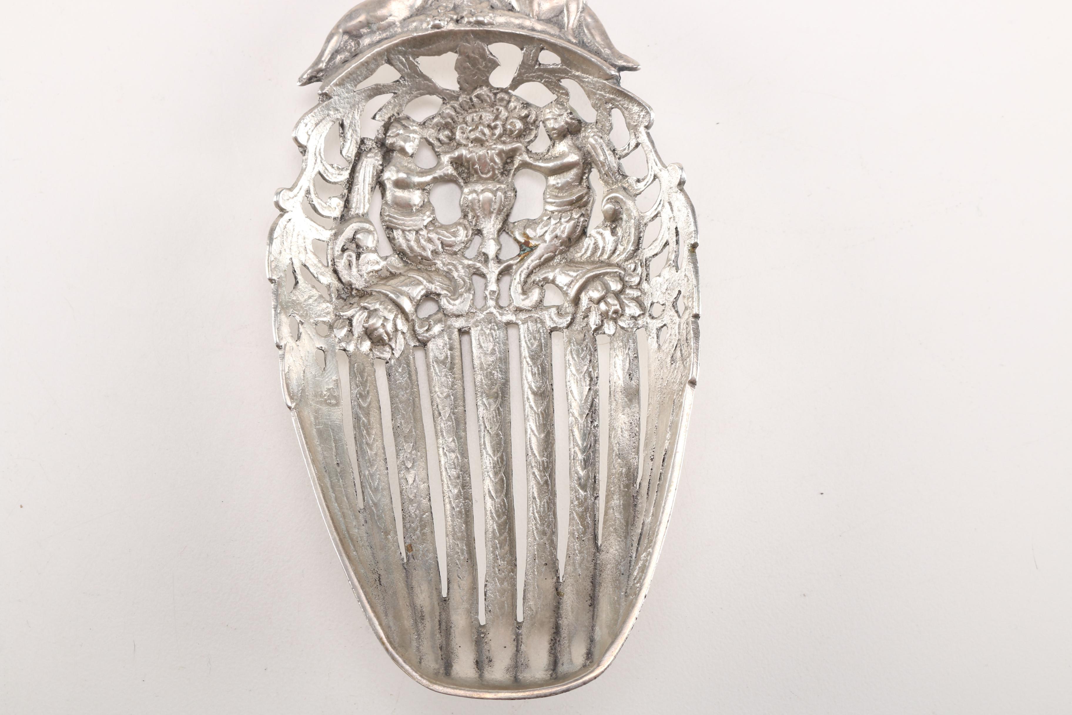 Elaborate 800 Silver Serving Spoons