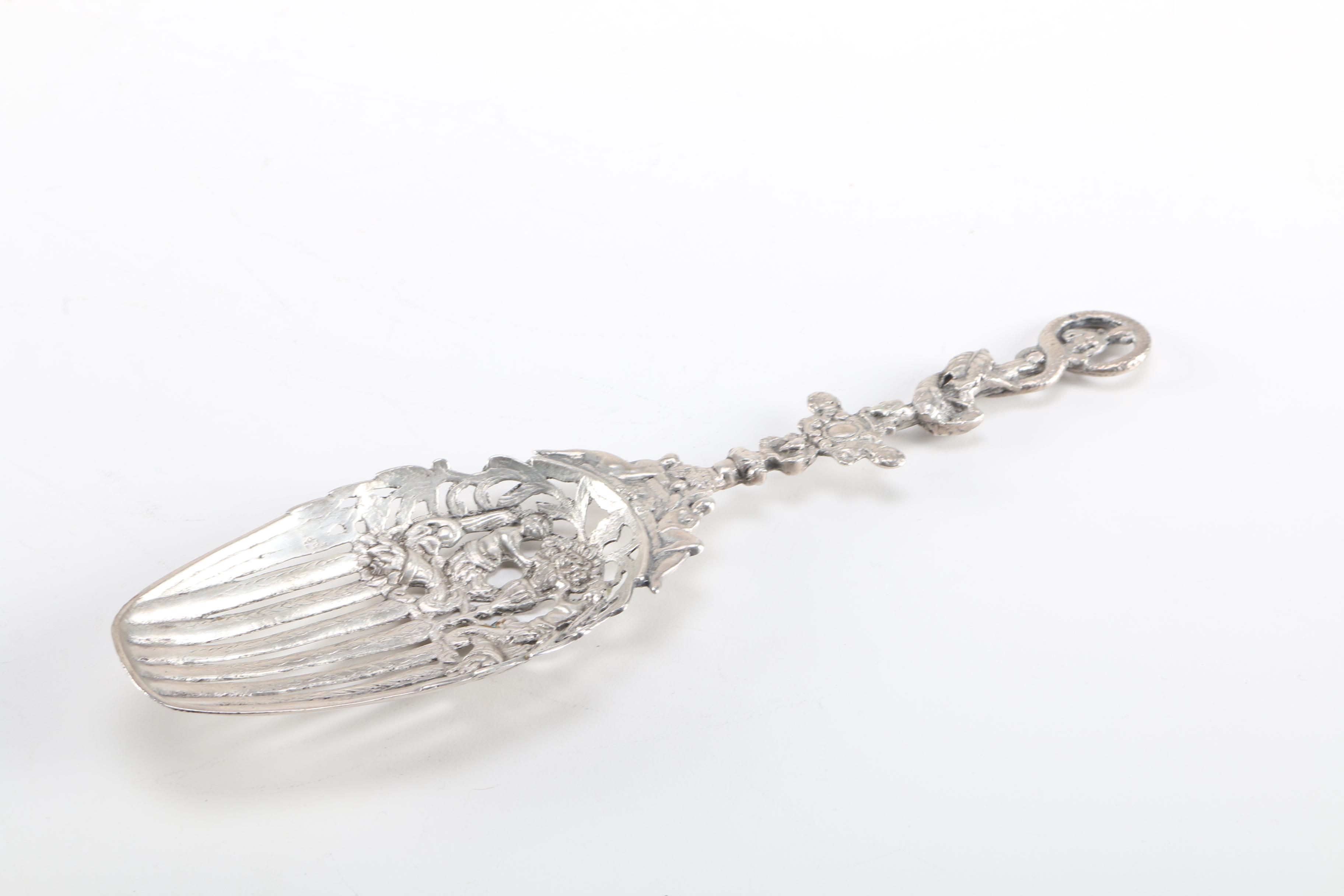 Elaborate 800 Silver Serving Spoons