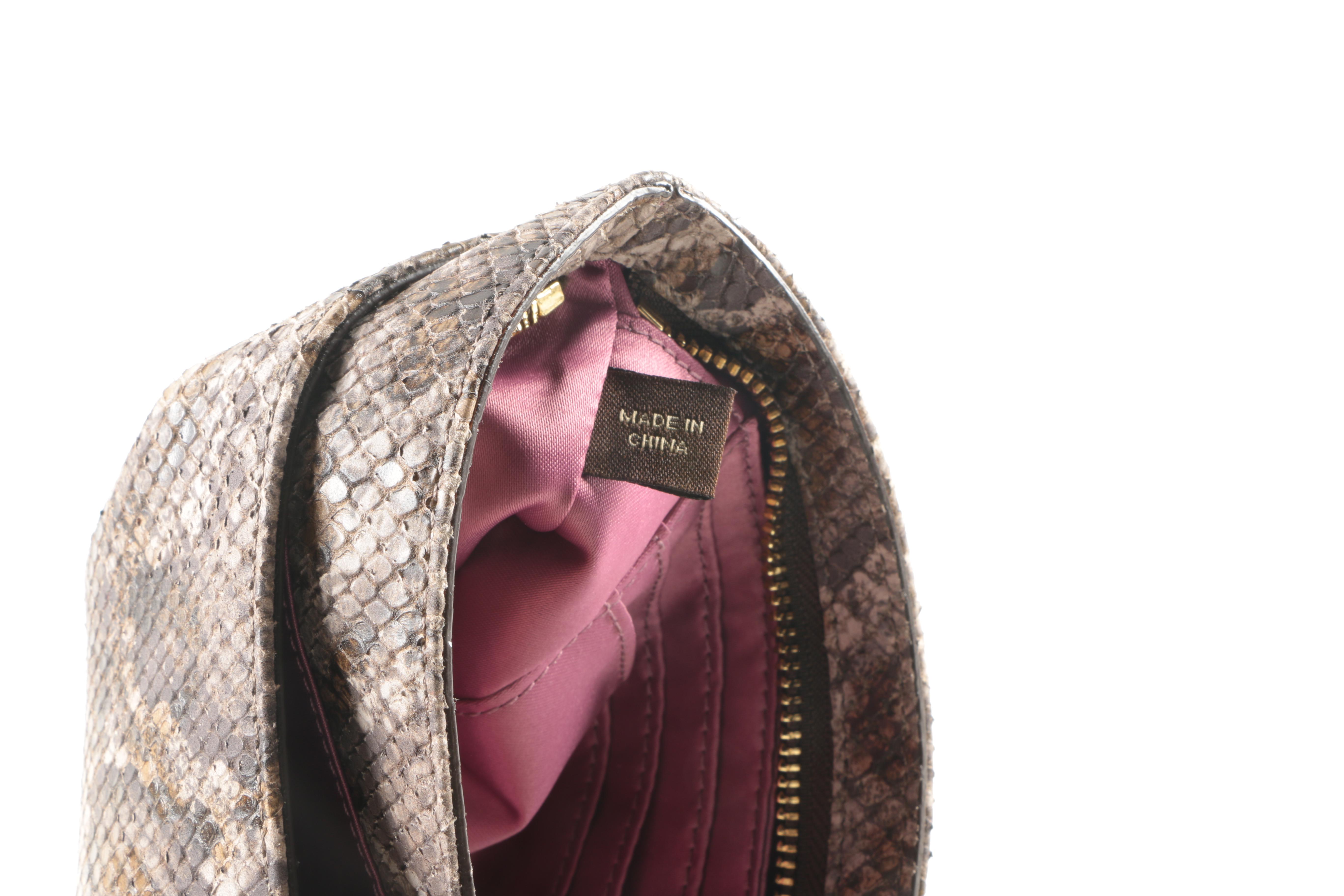 Coach Embossed Python Wristlet and Wallet