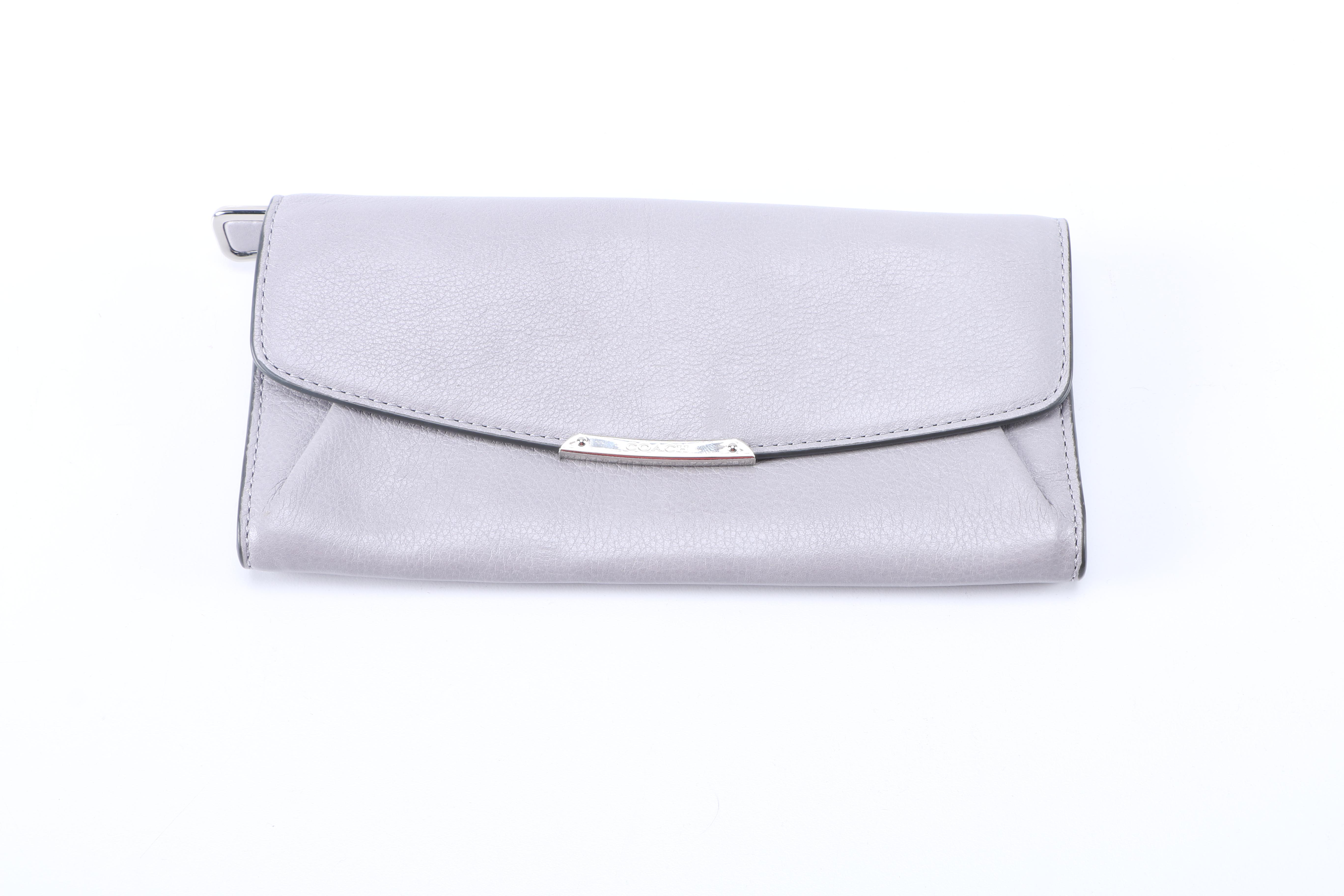 Coach Pebble Gray Leather Accessories