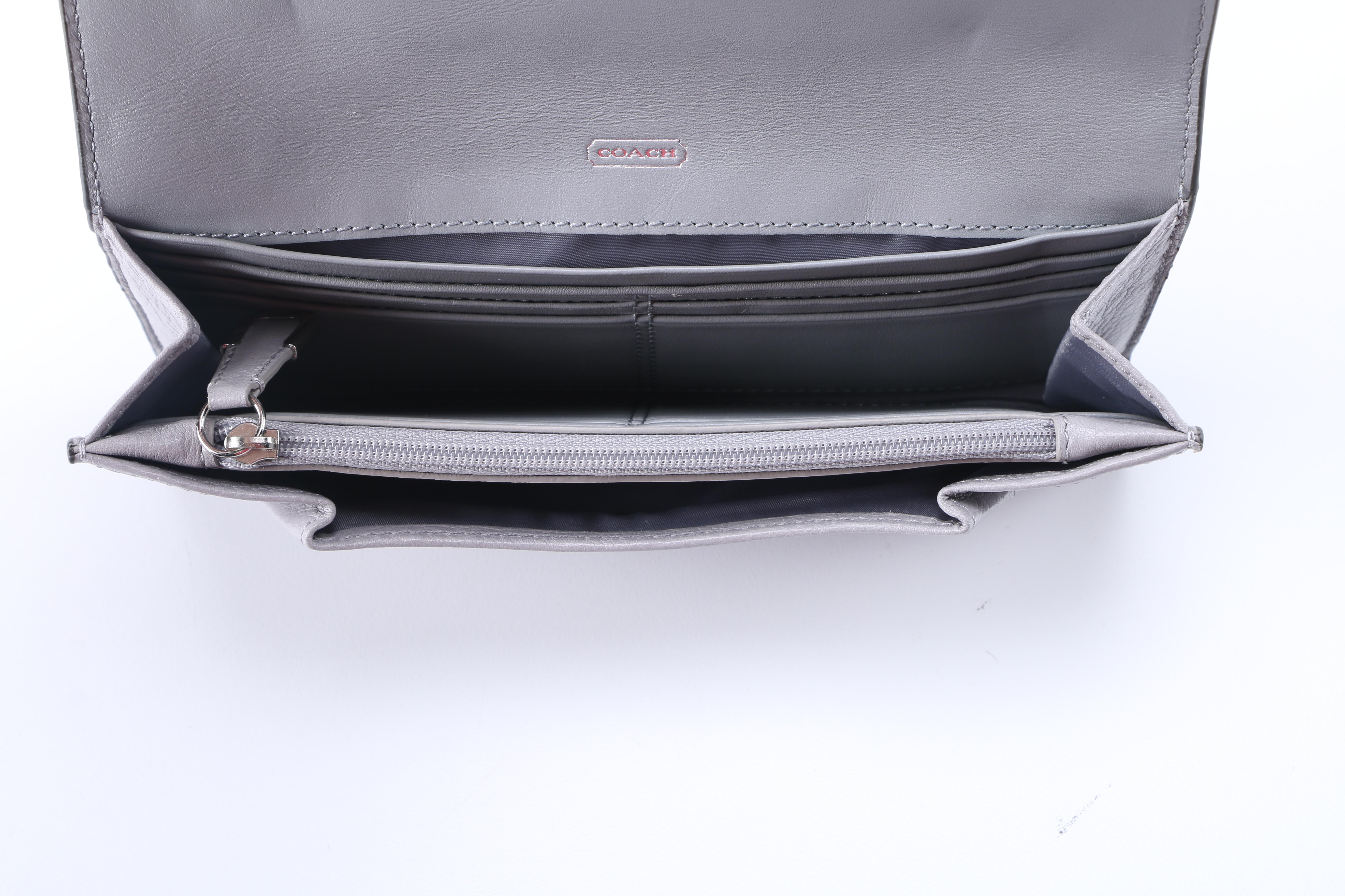 Coach Pebble Gray Leather Accessories