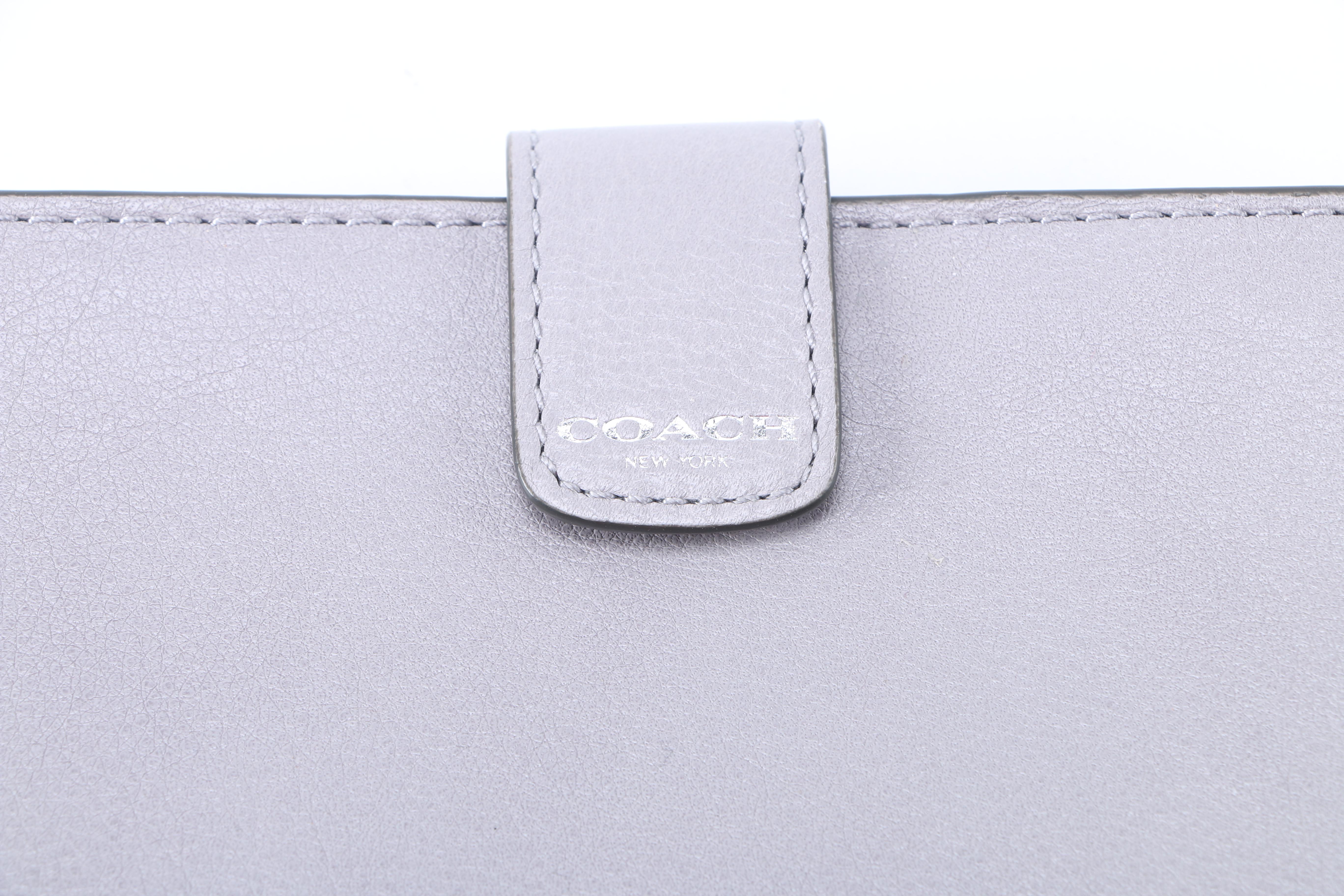 Coach Pebble Gray Leather Accessories