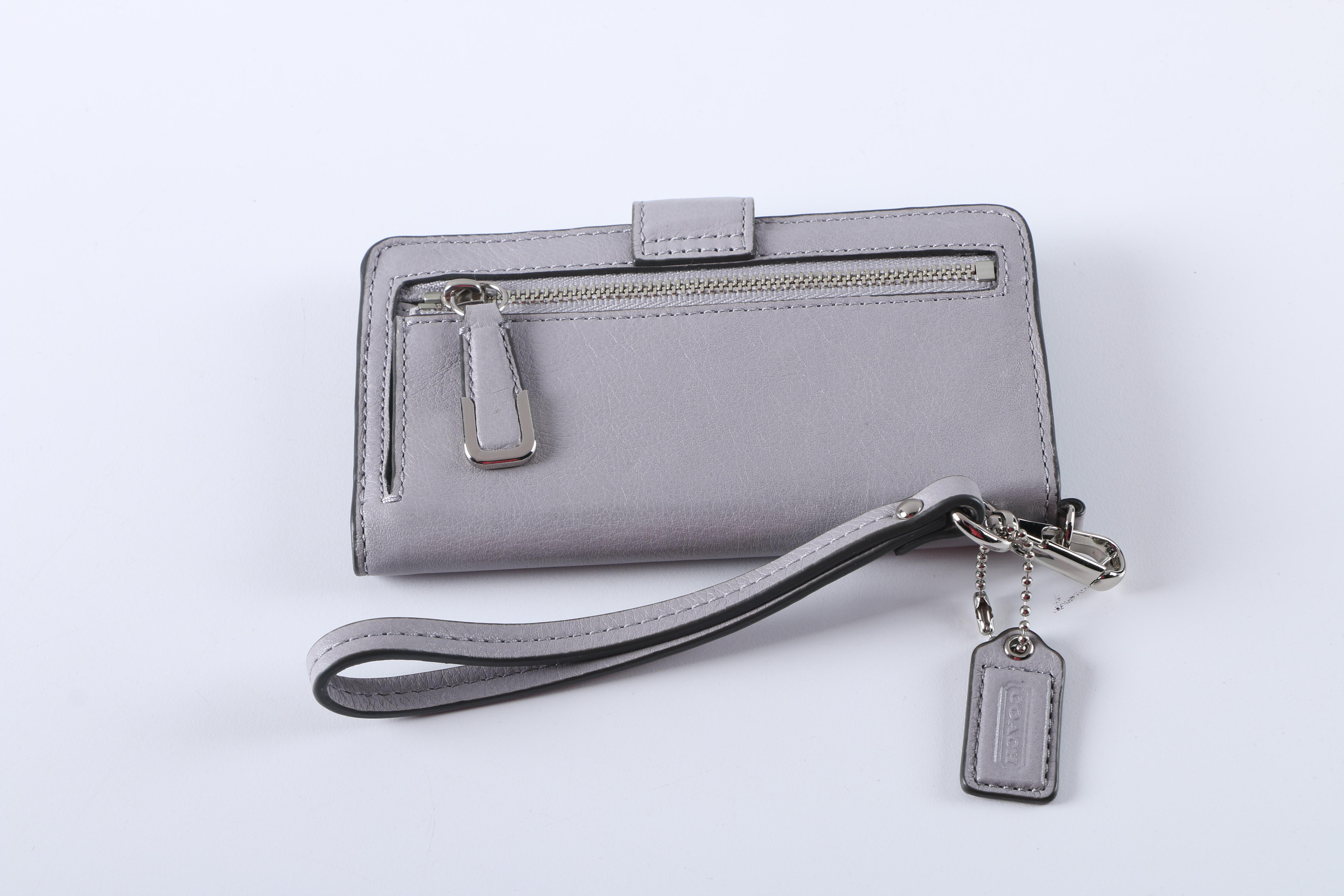 Coach Pebble Gray Leather Accessories
