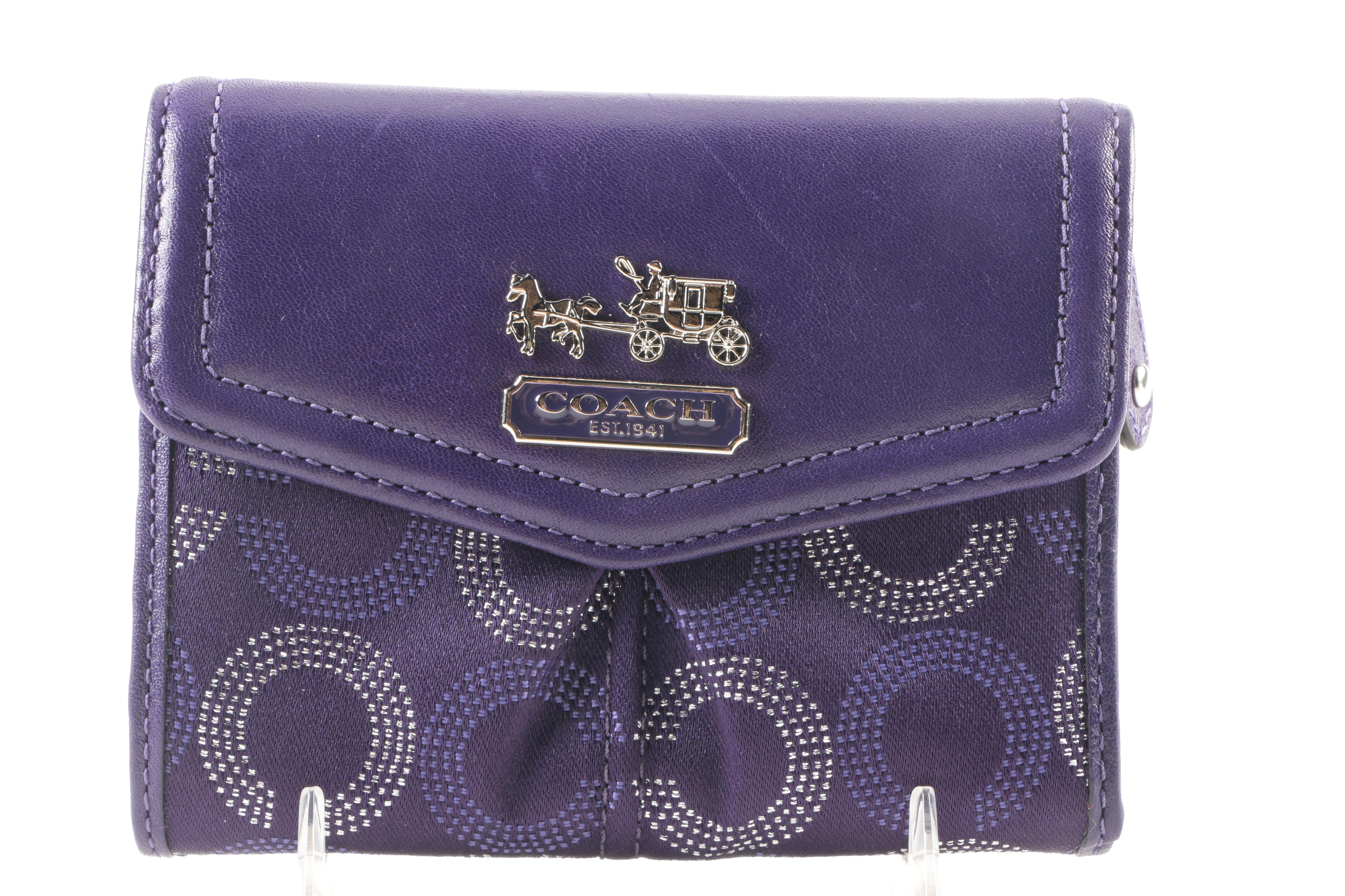 Coach Madison "Op Art" Wallet and Cosmetic Bag and Madison Leather Wristlet