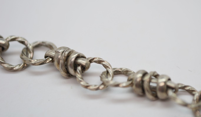 Vintage 950 Silver Ring and Connector Necklace