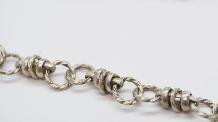 Vintage 950 Silver Ring and Connector Necklace