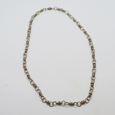 Vintage 950 Silver Ring and Connector Necklace