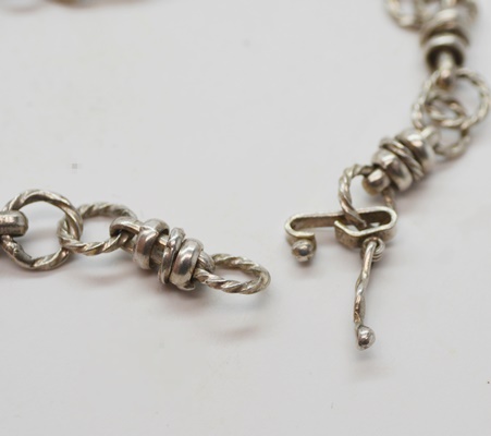 Vintage 950 Silver Ring and Connector Necklace