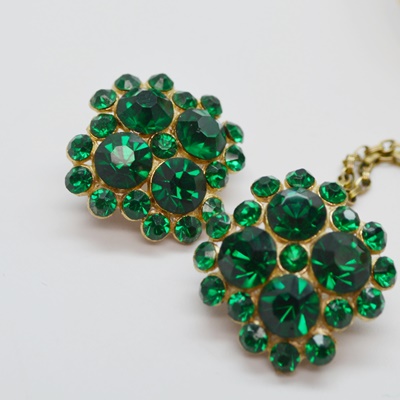 Gold Filled Heart Locket Pendant Necklace and Costume Heart Locket Pendant, Two Rhinestone Brooches, and Bracelet