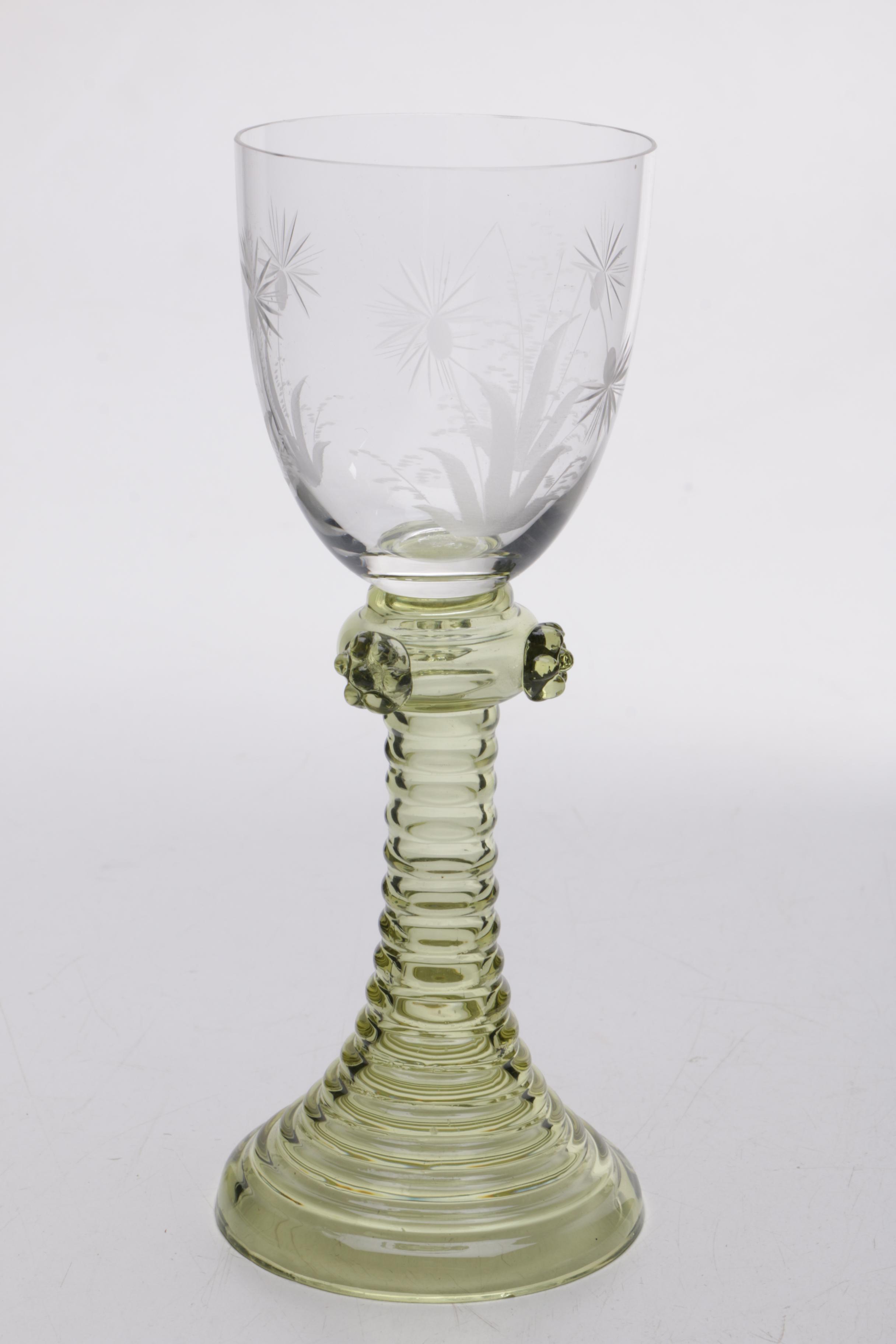 Frosted and Colored Wine Glasses