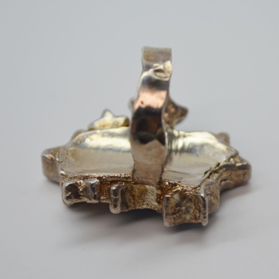 Sterling Silver Lapis Labodorite Ring, Sun Moon Clip-On Earrings and Rhinestone Ring Clip-On Earrings