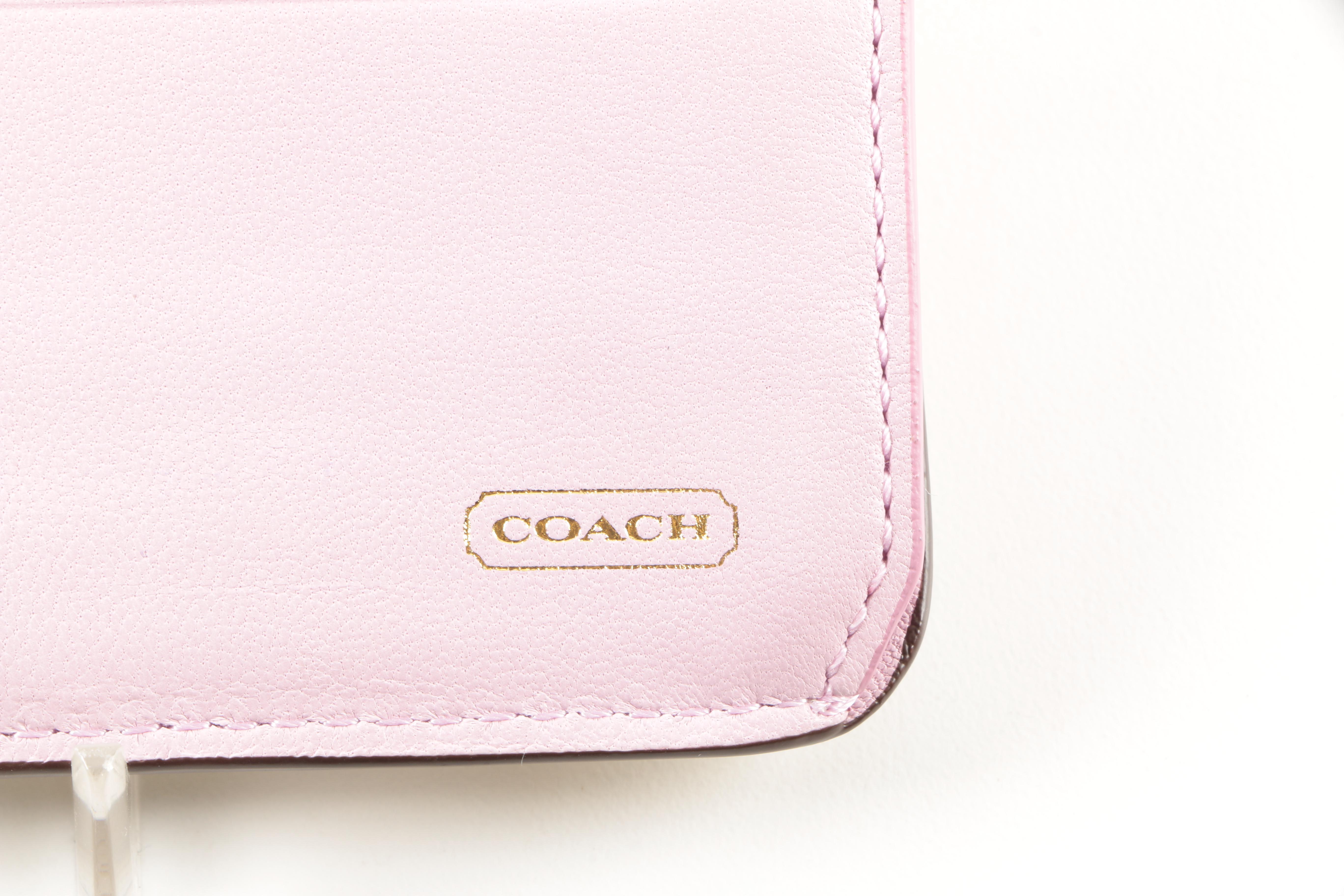 Coach White Leather Wallet and Coin Purse
