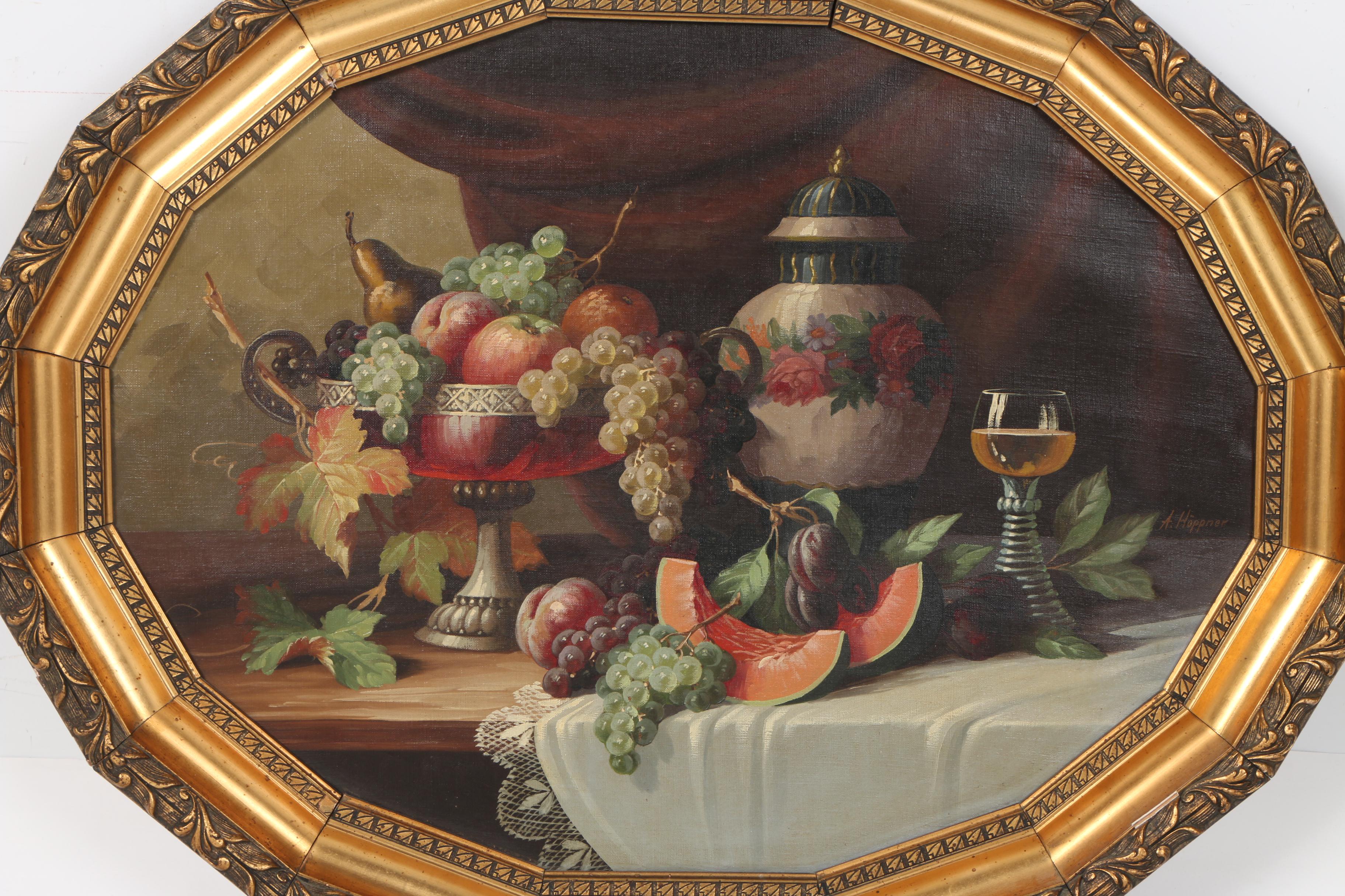 A. Höppner Still Life Oil on Canvas