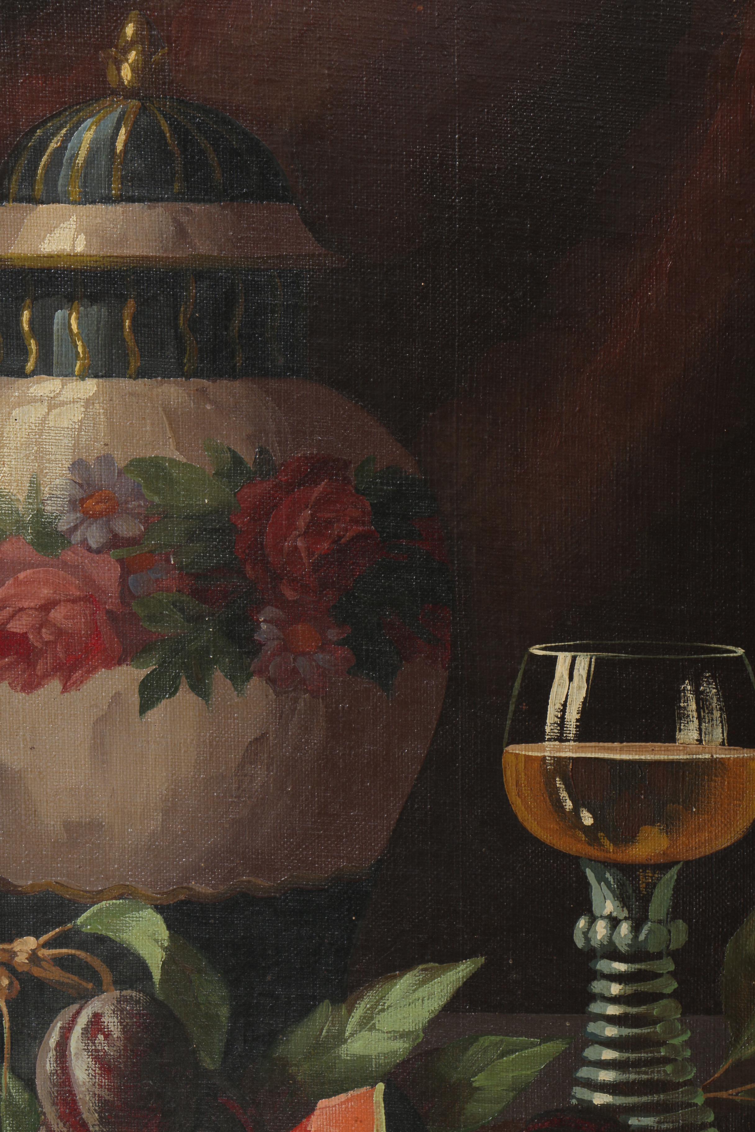 A. Höppner Still Life Oil on Canvas