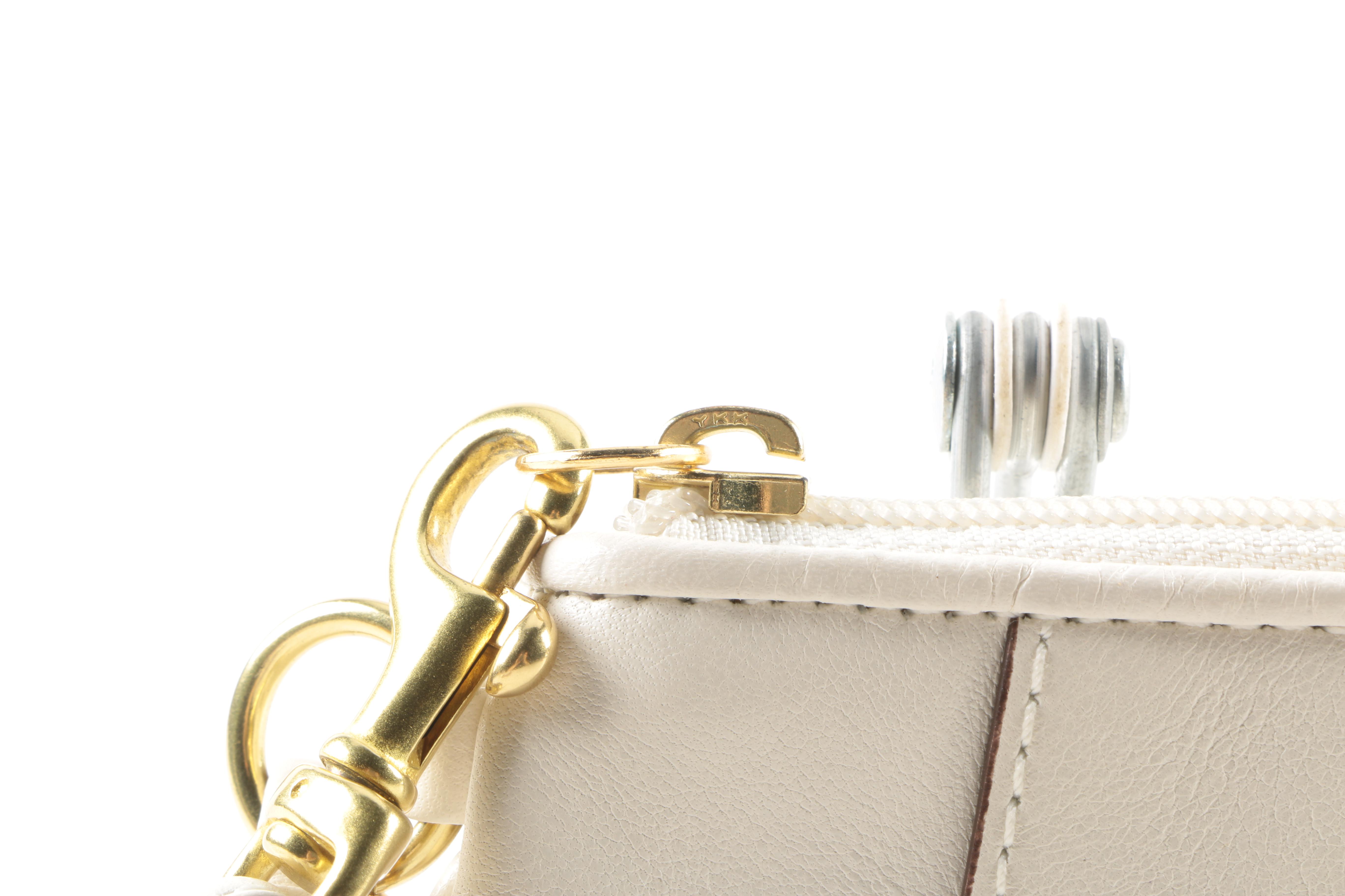 Coach White Leather Wallet and Coin Purse