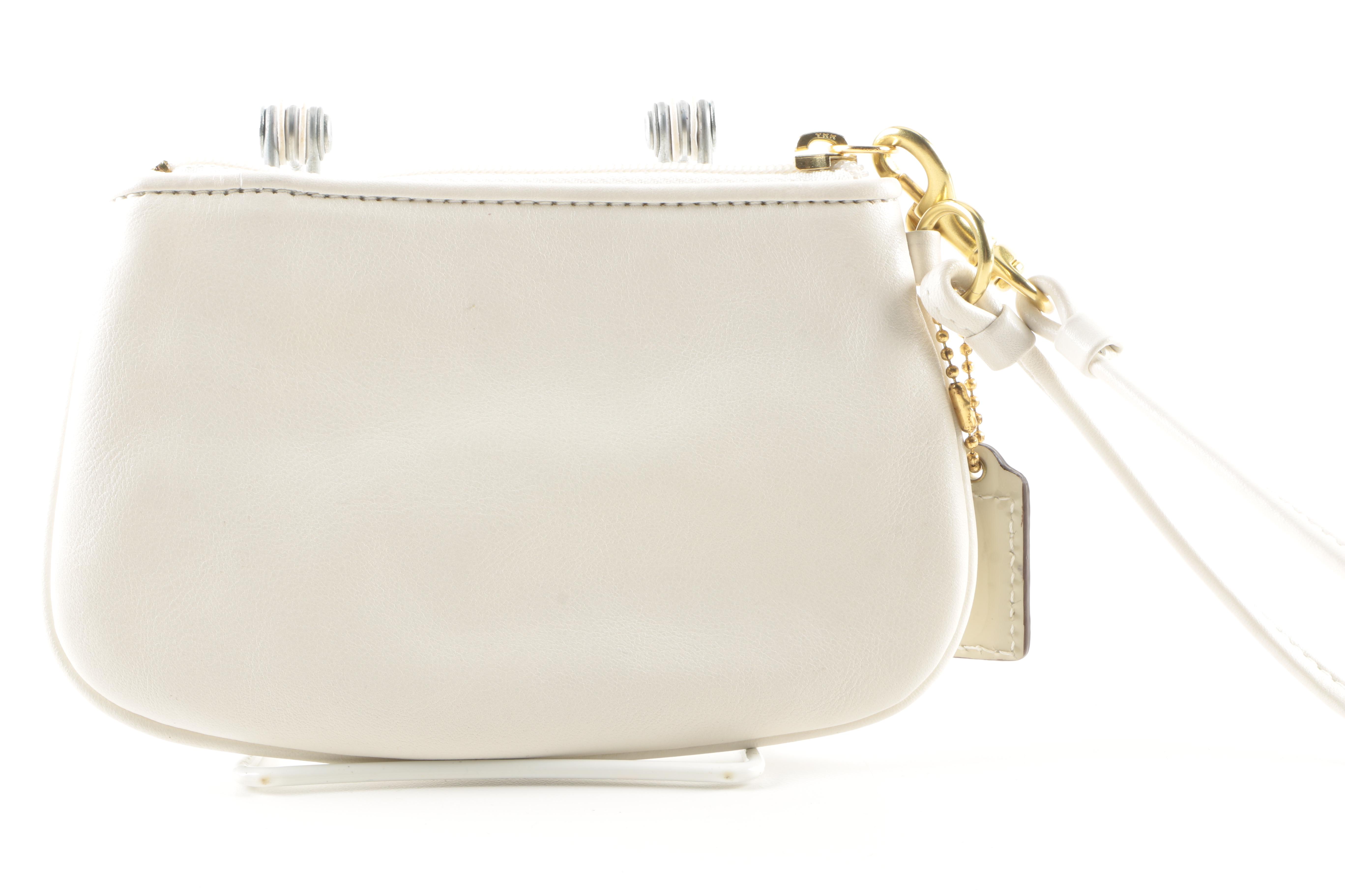 Coach White Leather Wallet and Coin Purse