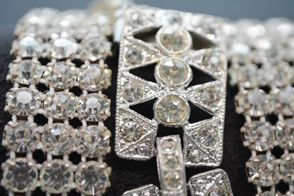 Art Deco Accessocraft Rhinestone Wrap Bracelet